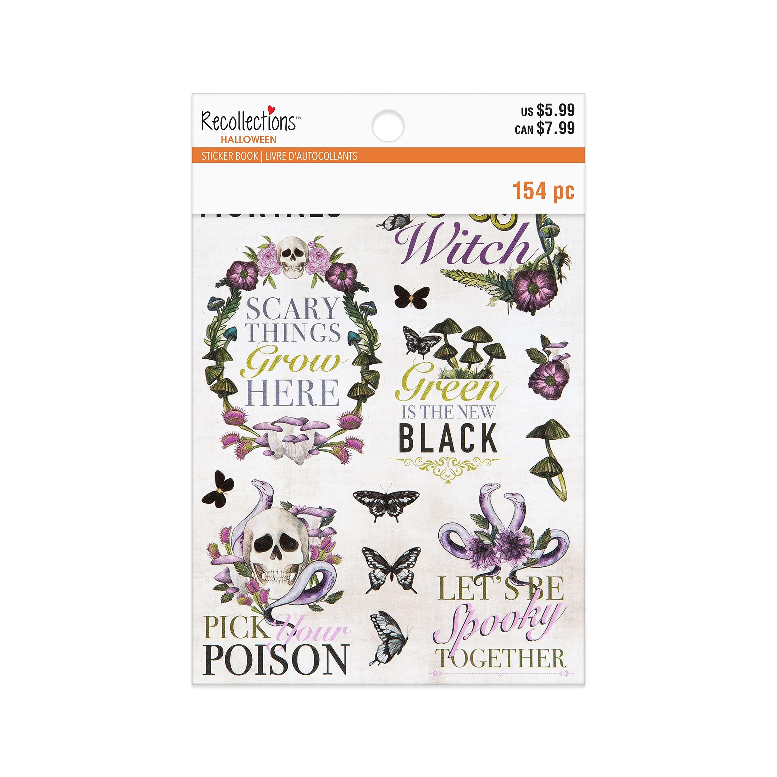 Violet Grove Halloween Sticker Book by Recollections™, Halloween Decorations