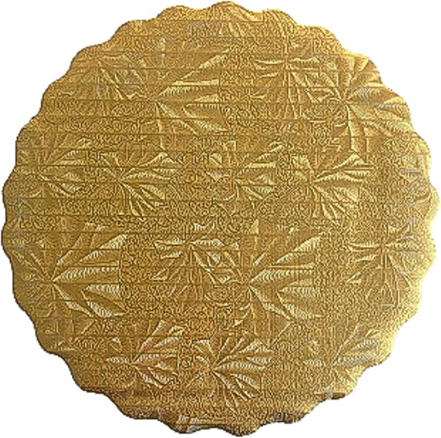 The Baker Celebrations 200 Gold Scalloped Round Cake Boards, 8 Inch Corrugated Cardboard Circles for Cakes, Desserts & Pastry Display – Made in USA