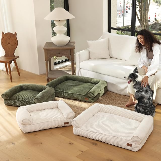 Foto 8 de 8 de FUKUMARU Cama para Perros Grandes, Sofá Esponjoso para Perros con Capa Impermeable de TPU, Tela de Terciopelo