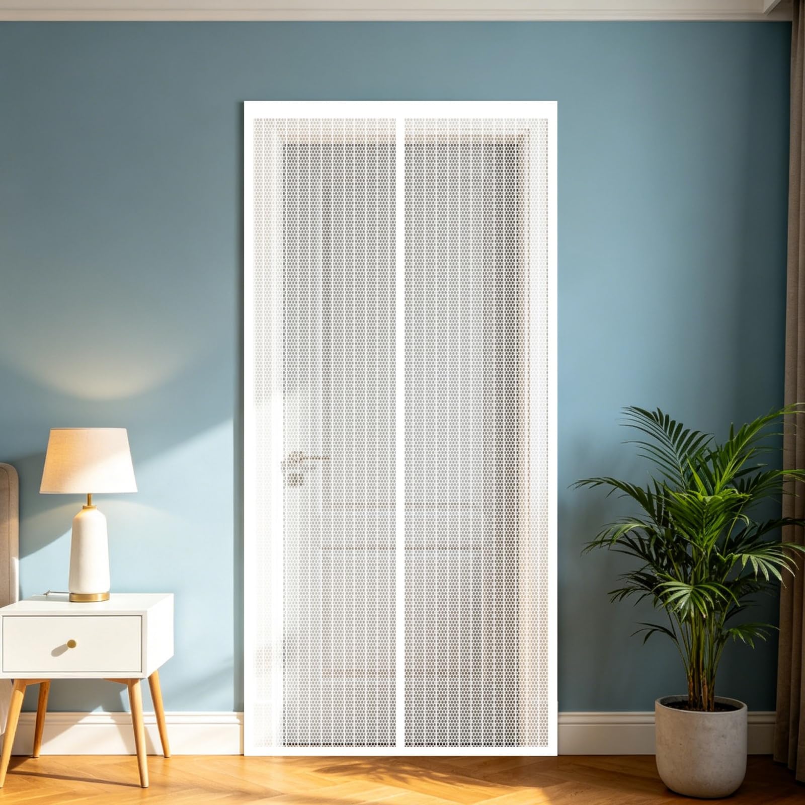 Moustiquaire 120 x 275 cm blanche magnétique rideau de porte