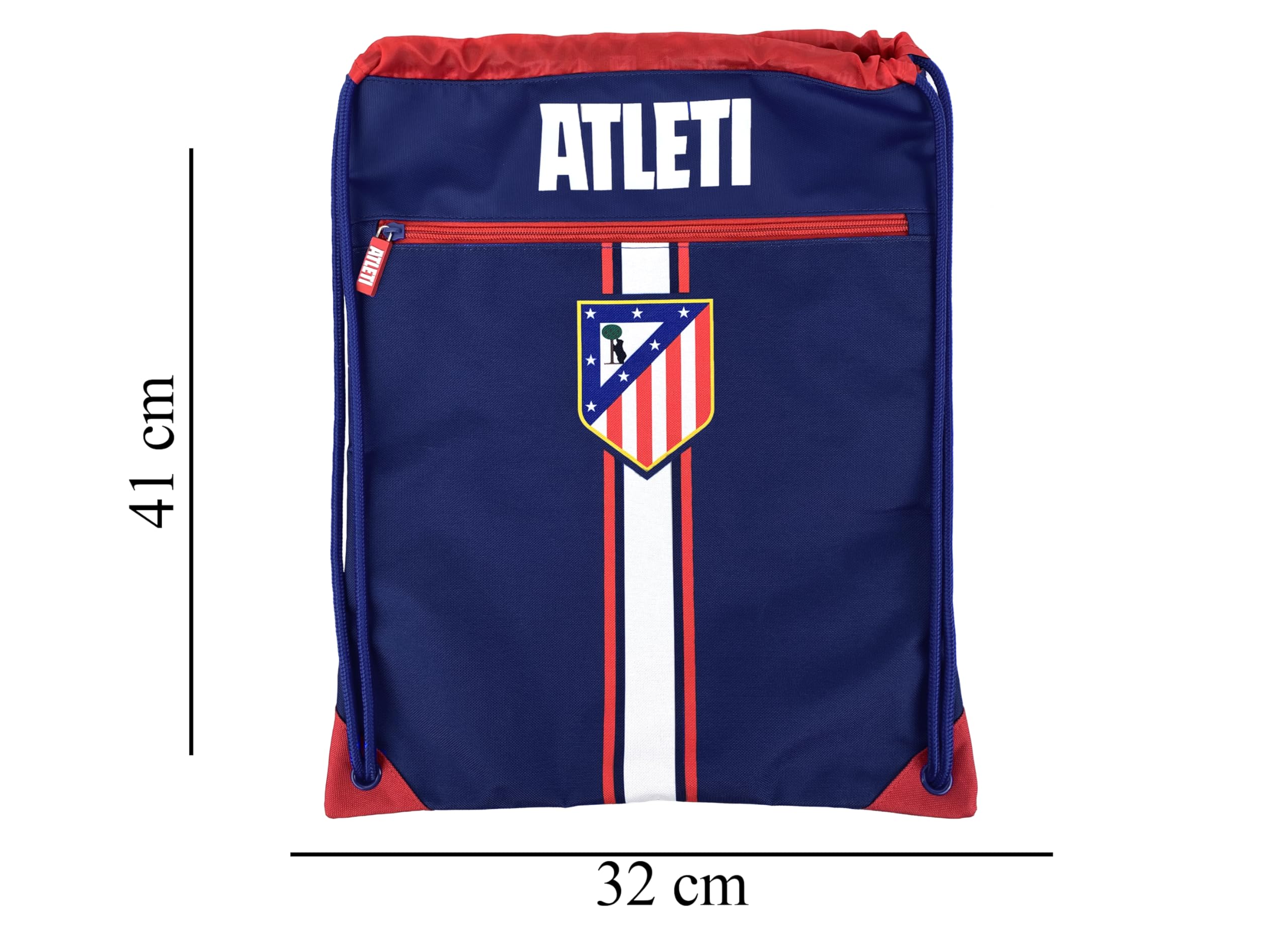 CyP Brands- Atlético de Madrid, Mochila, Mochila saco, Bolsa con cuerdas, Extraescolares, Color Azul, Producto Oficial — view 5