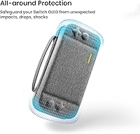 Vista 5 de tomtoc Funda de transporte para Nintendo Switchmodelo OLED, bolsa de viaje grande con bolsillo para controlador Pro, Joy con Grip o adaptador de CA