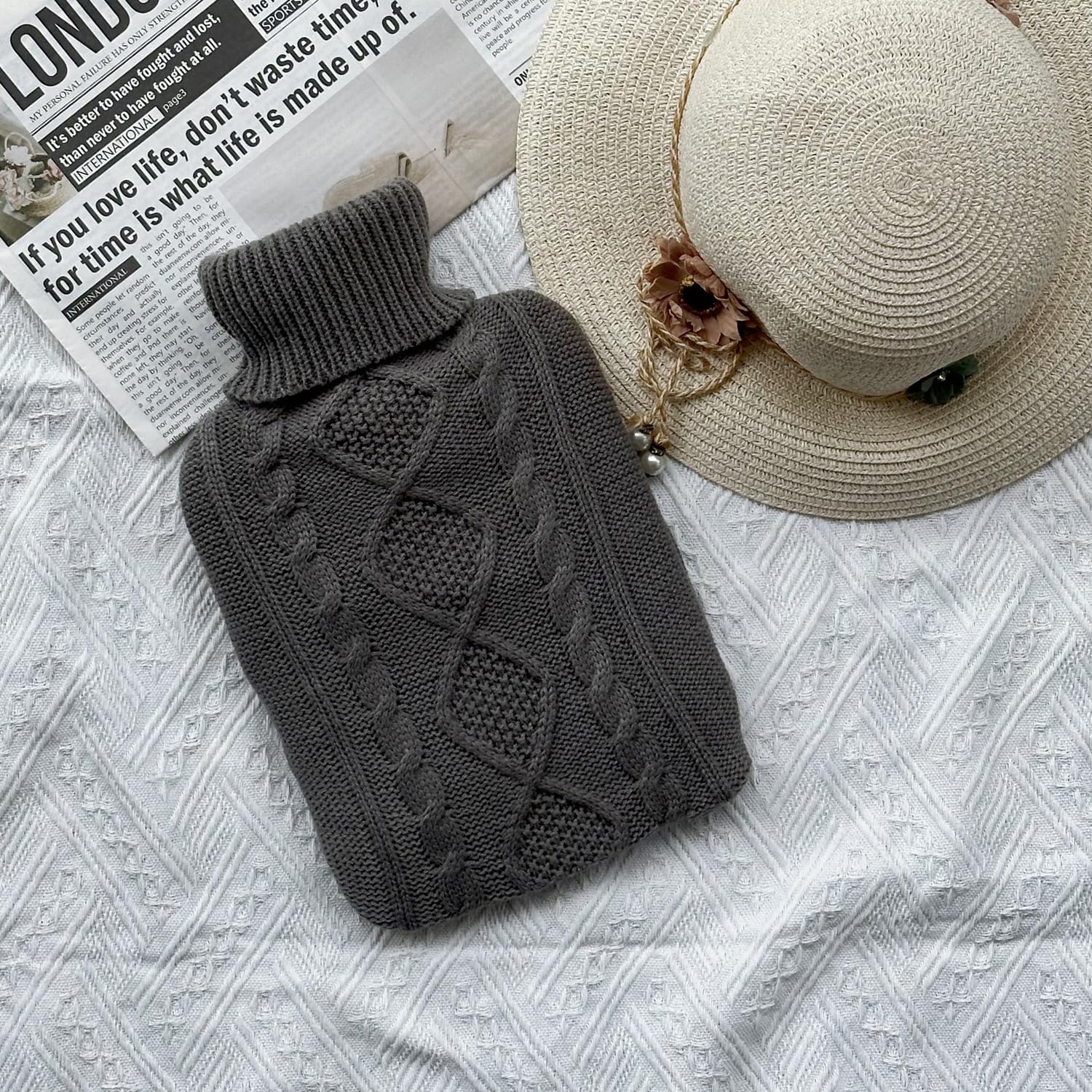 Premium Hot Water Bottle with Soft Cover - Pain Relief -8 Premium Hot Water Bottle with Soft Cover - Pain Relief -8