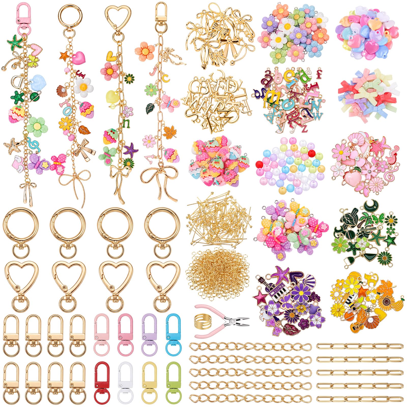 Charms Lip Gloss - Kit de fabricación de llaveros para manualidades, 698
