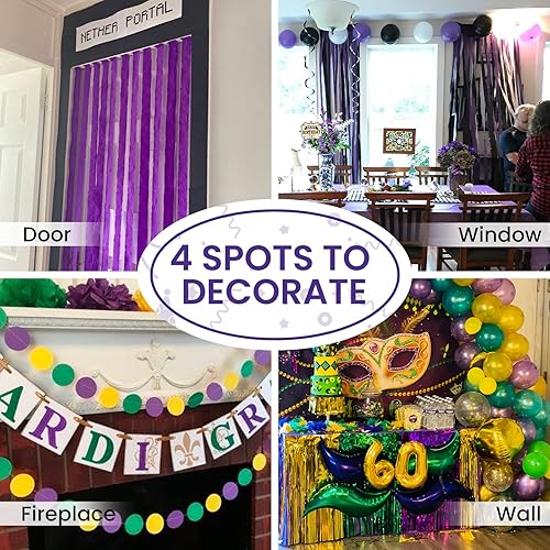 Vista 77 de PartyWoo Serpentinas de papel crepé verde, 6 rollos de 492 pies, paquete de papel crepé verde bosque esmeralda cazador para graduación, Navidad