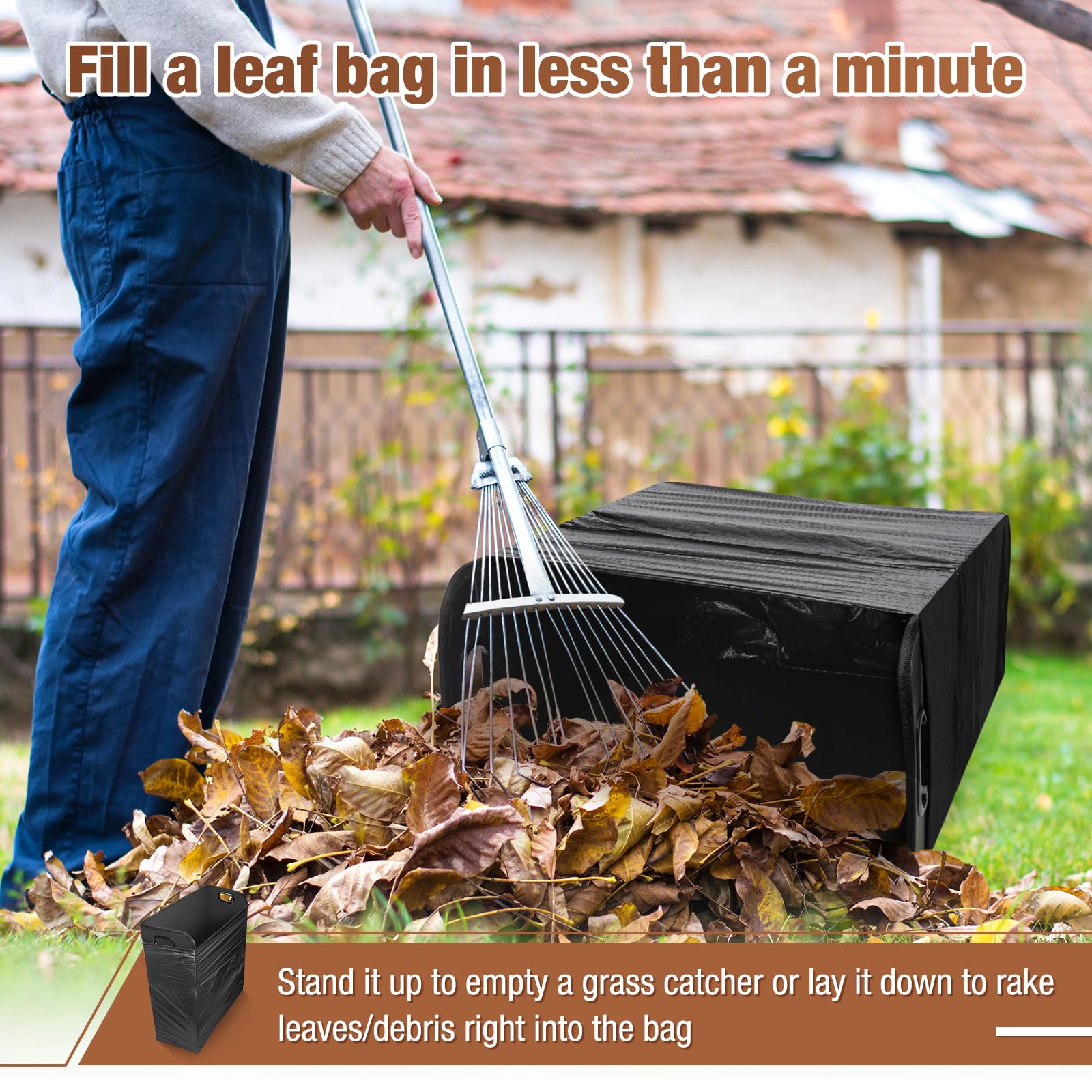 Amazon.com: Touri Lawn And Leaf Trash Bag Holder, Holds 30-42