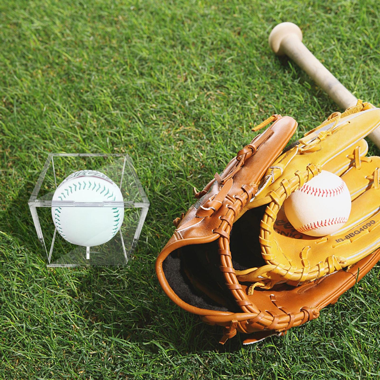 Yeeda Vitrina De Acrílico Para Béisbol – Caja Expositora Con Protección UV, Impermeable Y Antigolpes Para Pelotas De Firma O Jonrones