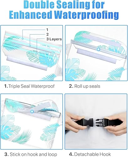 Miniatura 4 de F-color Riñonera impermeable  Bolsa impermeable para teléfono con correa para la cintura  Cruise Essentials 2025 Imprescindible Bolsa impermeable