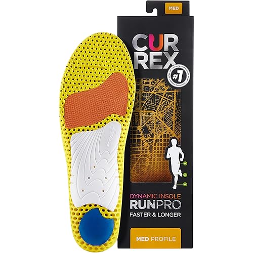 CURREX RunPro Insoles for Running Shoes – Arch Support Inserts to Help Reduce Fatigue, Prevent Injuries & Boost Performance – for Men & Women – Medium Arch, Small