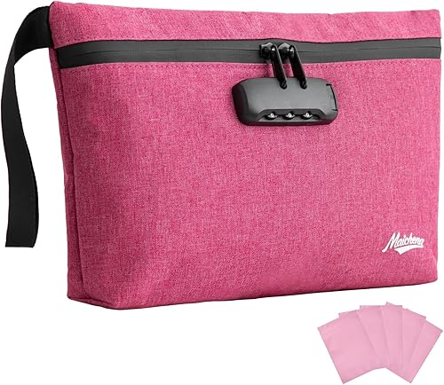 MAICHENG Bolsa de almacenamiento con cerradura de combinación, contenedor de almacenamiento grande, bolsa de bloqueo de medicina de viaje,