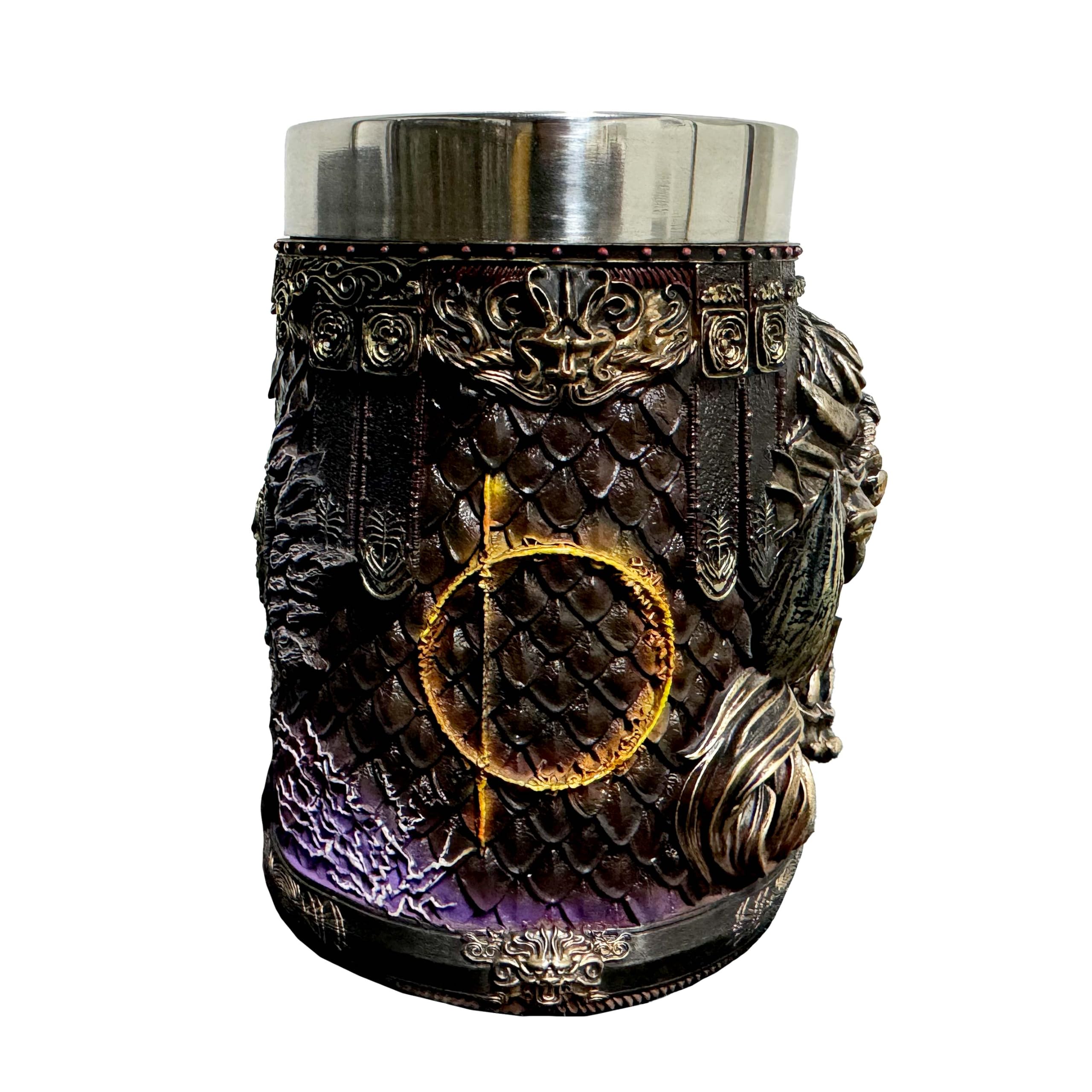 Nemesis Now Elden Ring Starscourge Radahn Tankard, żywica, oficjalny kubek do piwa Elden Ring, wyjmowana wkładka ze stali nierdzewnej, odlewana w najlepszej żywicy, fachowo ręcznie malowany