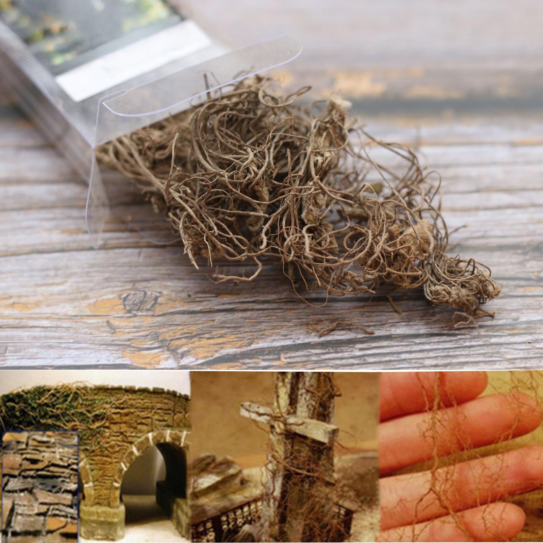 Miniature Root Vine Vegetation Train Root Model Scene Plant Stems for DIY Mini Model Military Scene Railway Fairy Garden Diorama Scenery Landscape