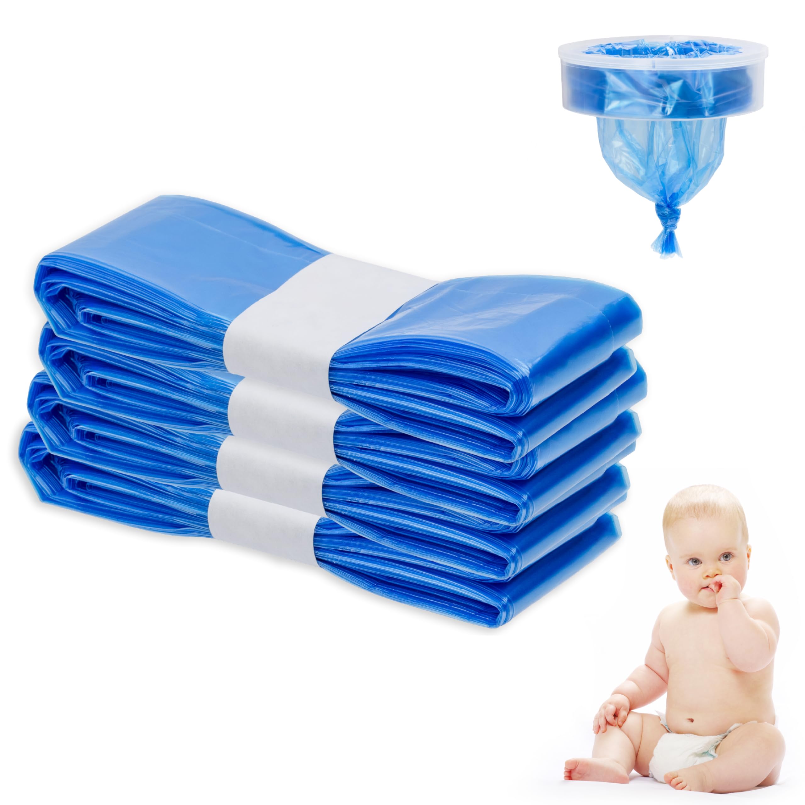 Ricariche Mangia Pannolini Universali, Sacchetti Antiodore Multistrato Compatibili con Foppapedretti, Tommee Tippee e Altri, Eco-Friendly, Resistenti e Capienti, Confezione Risparmio
