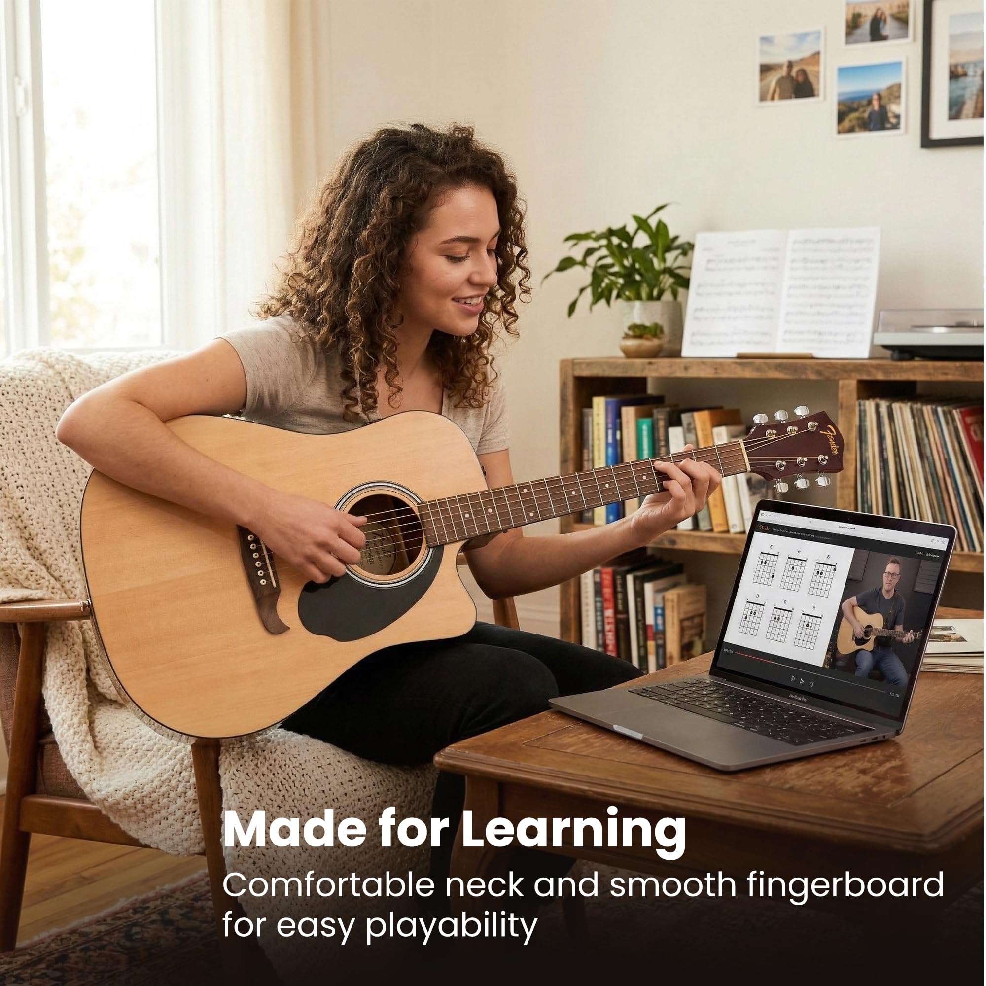 Amazon | Fender FA-125CE ドレッドノートカッタウェイ