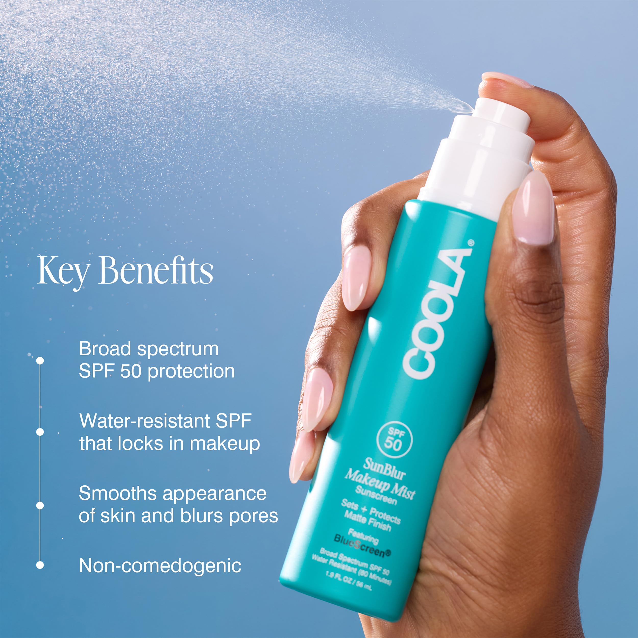 COOLA SunBlur Makeup Mist Sunscreen SPF 50 Matte Setting Spray