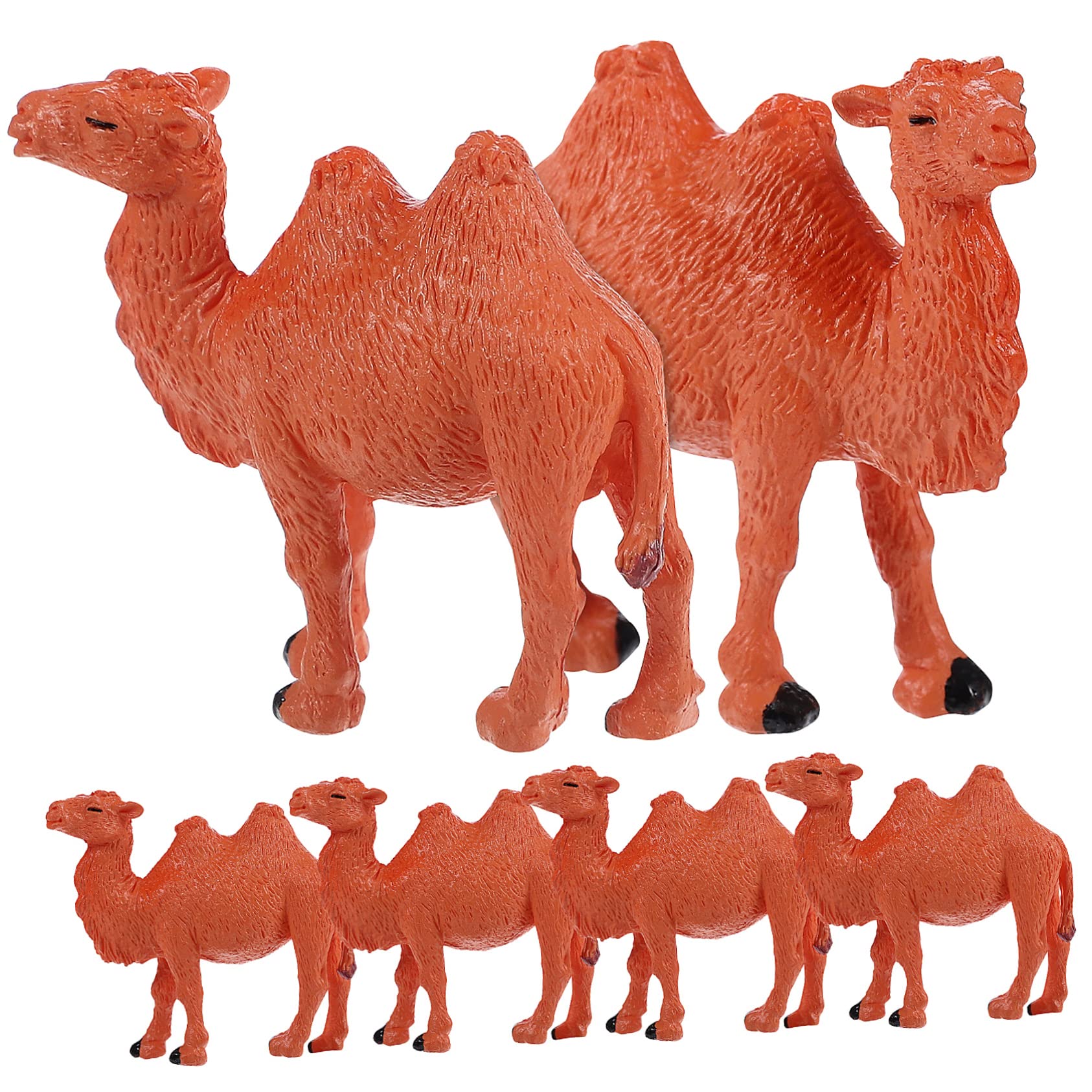 6 Pcs Mini Simulation Camel Micro Toys Small Animal Figurines Cupcake Toy Desert Animals Figures Desert Camel Figures Winter Soldier Action Figures Camel Toy for Kids Camel Decors