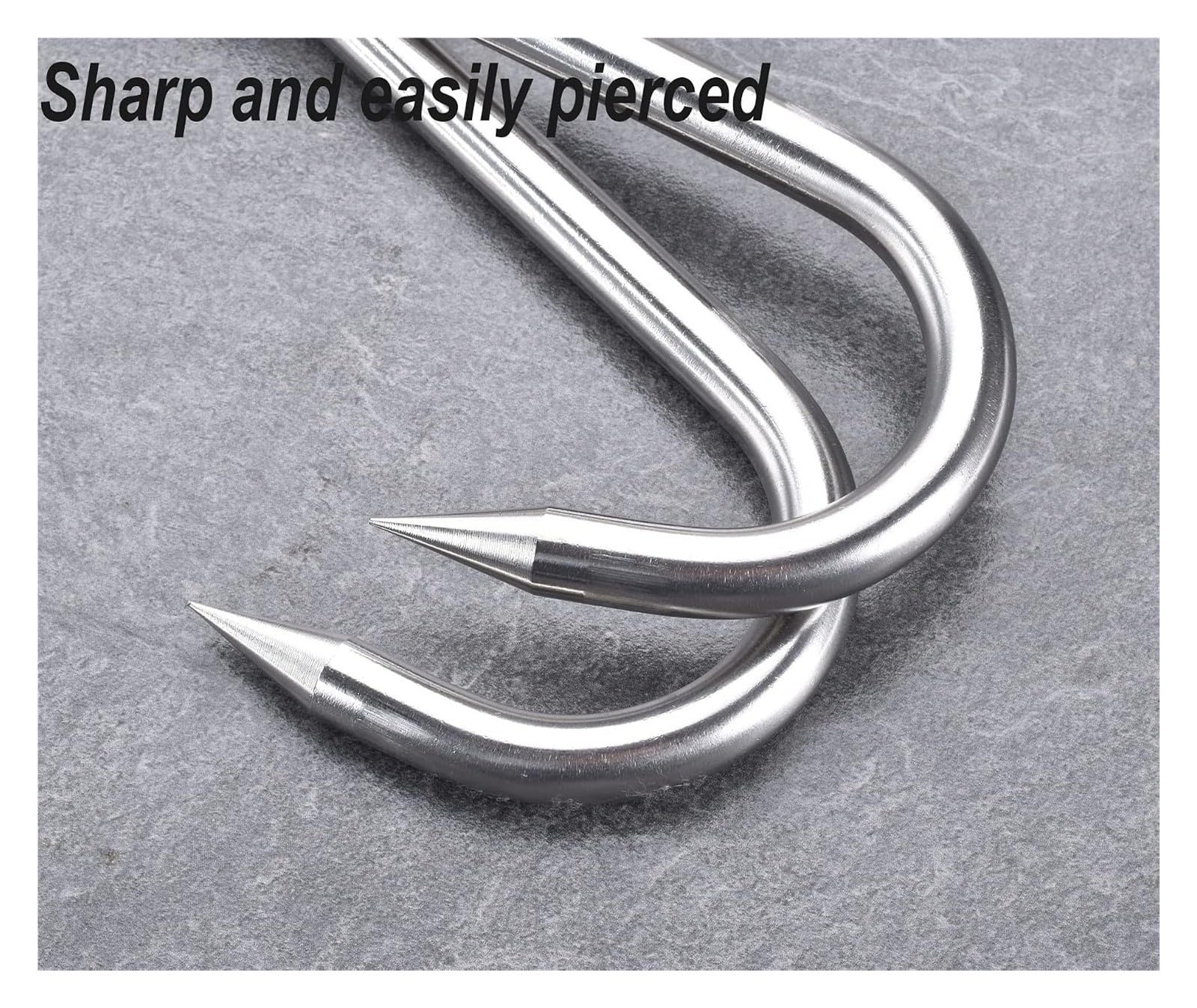 12 mm robuste Fleischhaken, 25,4 cm Edelstahl-S-Haken, 4 Stück