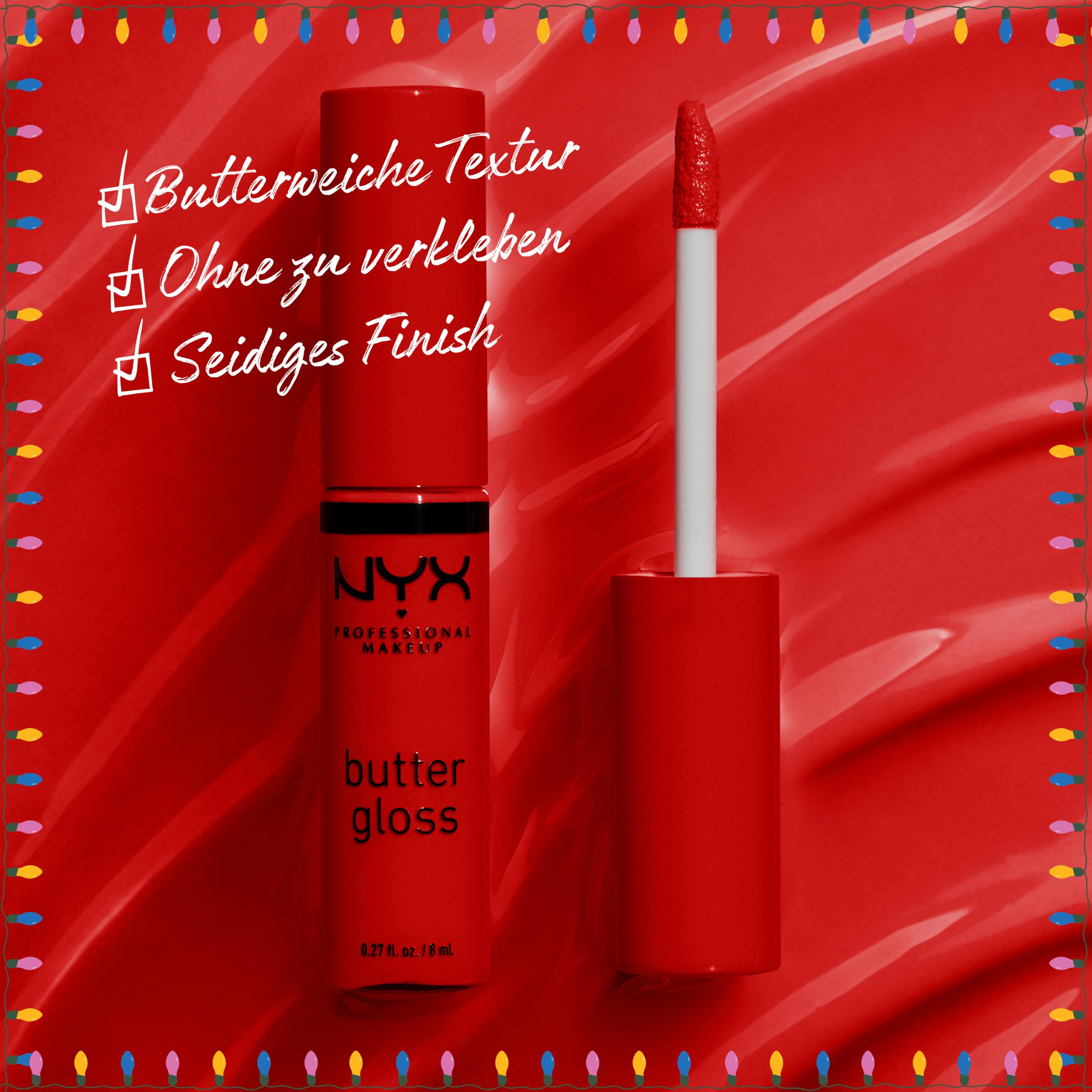 NYX Professional Makeup Home Alone Lipglosse in Pizzaschachtel, Mit glänzendem Finish und nicht klebriger Formel, Butter Gloss Pizza Vault, 6 Stück, 5 Pink-/Rottöne und Butter Gloss Bling