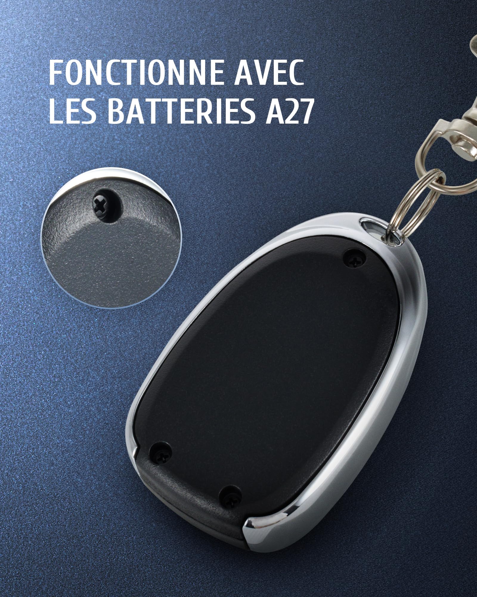 CO-Z Lot de 2 Télécommandes pour Motorisations pour Portails Coulissants et Portails Battants Clés de Sauvegarde sans Fil Distance 30 Mètres Accessoires de Sécurité pour Portails Automatiques