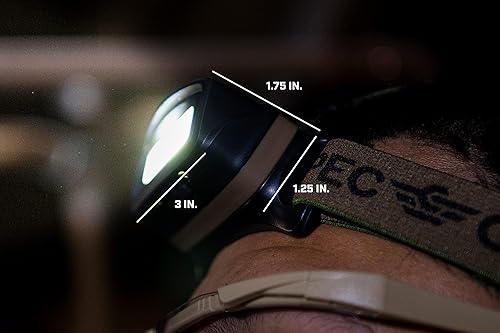 Vista 7 de Spec Ops Tools - Linterna frontal LED recargable con luz extraíble, 280 lúmenes, impermeable, diadema ajustable, 2 modos de luz, 3% donado a