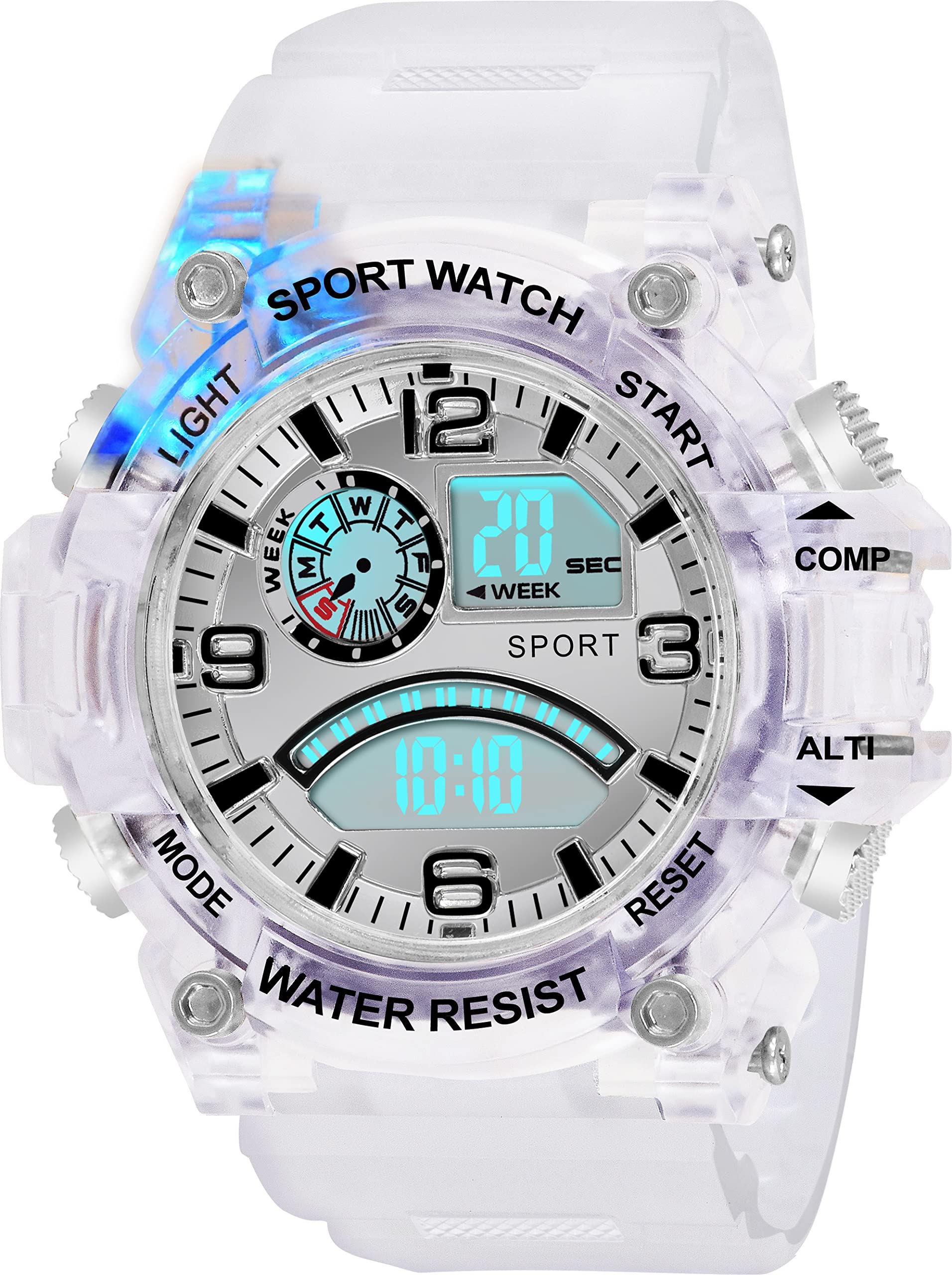 Rozti Silver Dial Multi Function Kids Digital Men’s & Boys Watch (B0CGVMPKWG) Amazon Price History, Amazon Price Tracker