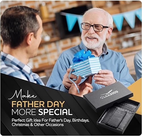 Miniatura 9 de Billetera de cuero con clip para dinero, bolsillo frontal delgado, bloqueo RFID con imán súper fuerte