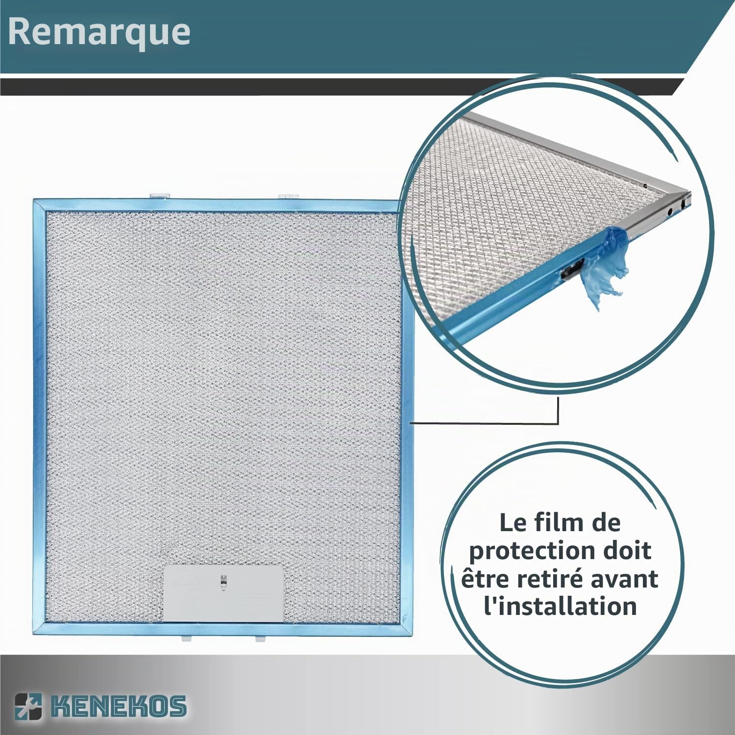 Kenekos - set économique 3x filtres à graisse métalliques pour hotte aspirante 305mm x 267mm. Compatible avec AEG, Whirlpool et autres. Comme pièce de rechange no. 405525042-9