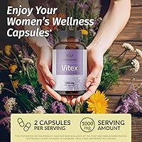 Vista 3 de HERBAMAMA Spearmint and Vitex Kit - Paquete de 1000 mg de hojas de menta verde y cápsulas Vitex Chasteberry - Vegano, sin OMG, sin gelatina, paquete