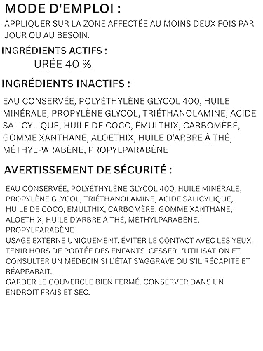 Vista 30 de Clear 40, 40% gel de urea, 8 onzas con aceite de árbol de té y coco, extracto de aloe vera, funciona en callos y callos, hidrata y suaviza talones