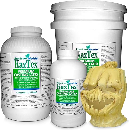Miniatura 7 de Goma de fundición de látex KazTex de alta calidad, 32 onzas, para fabricación de máscaras, fabricación de accesorios, moldeo por inmersión