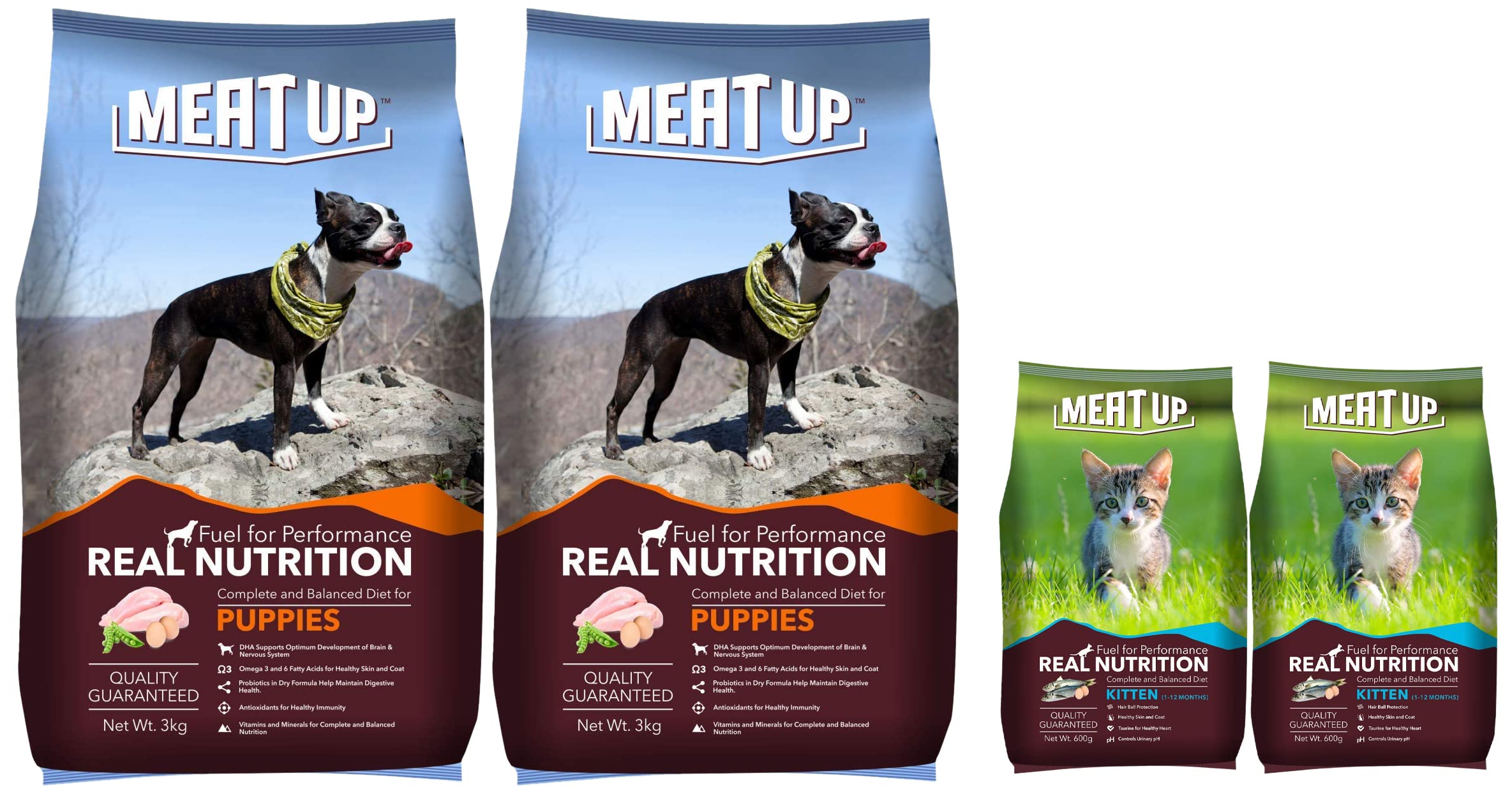 Meat Up Puppy Dry Dog Food, Chicken, 3 kg (Buy 1 Get 1 Free) & Kitten (1-12 Months) Dry Cat Food, Ocean Fish, 600g (Buy 1 Get 1 Free) (B09VPSFTBL) Amazon Price History, Amazon Price Tracker