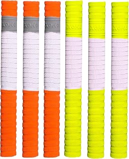 XOKO Premium Cricket Bat Grip Anti-Slip Rubber Super Handle Ultra Tacky Pack of 6 High-Performance Grip for Enhanced Bat Control