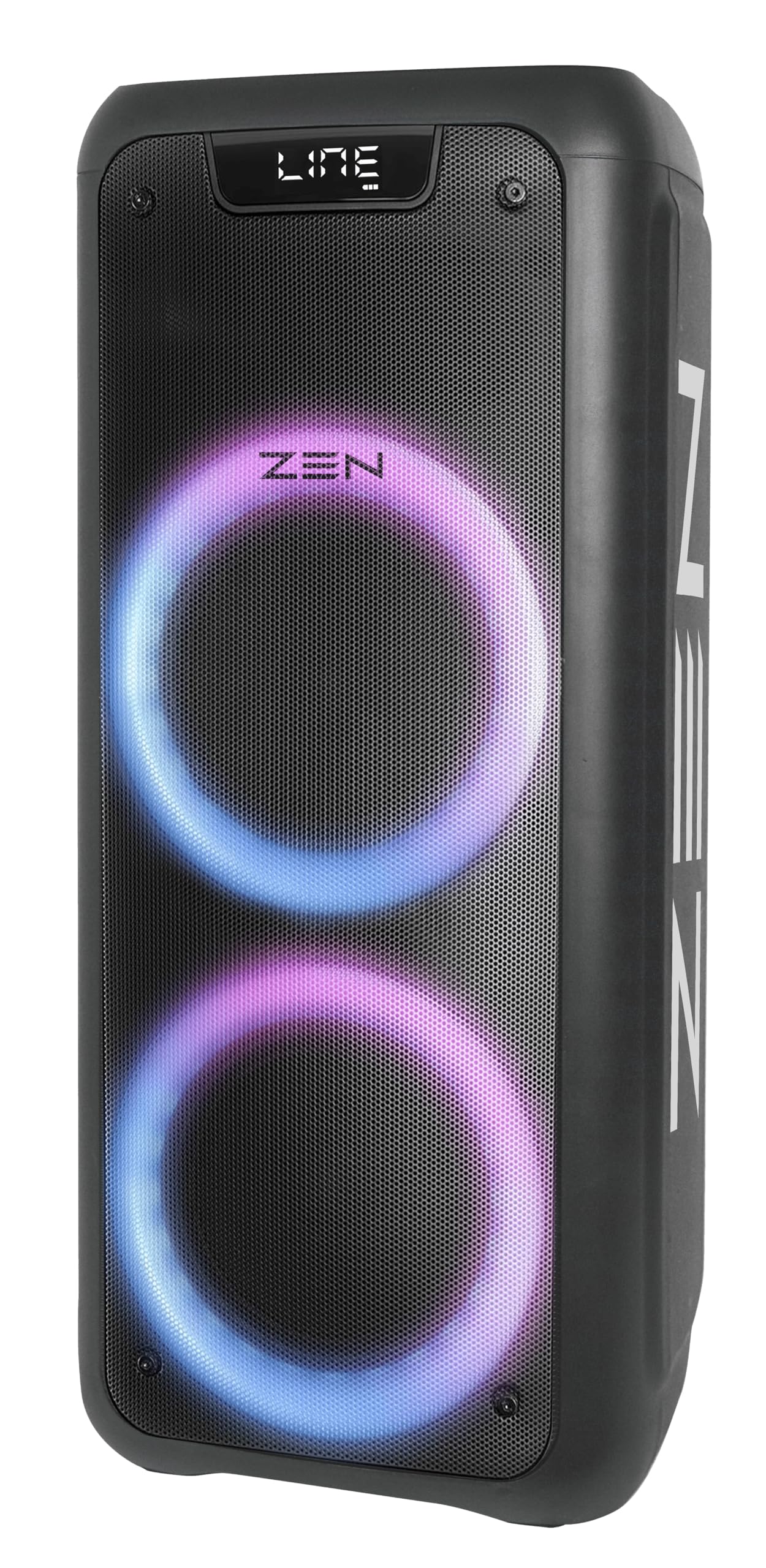 Altavoz portátil Bluetooth Zen Phoenix de 250W, 7H de batería, Luces LED RGB. Altavoz Grande con TWS, Aux in, USB, Entrada de micrófono, y micrófono inalámbrico, con Radio FM