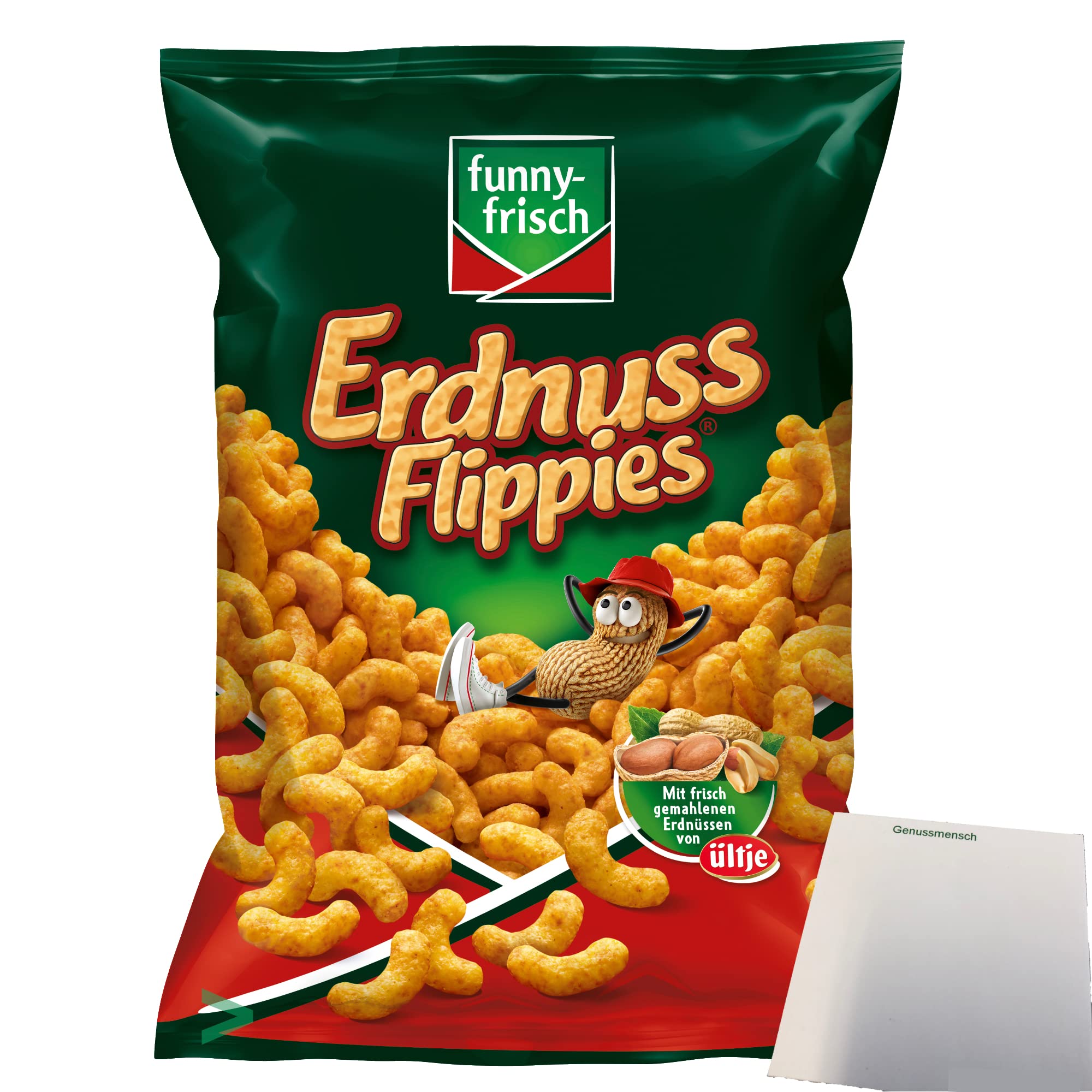 Funny Frisch Erdnuss Flippies Flips Classic Knabbereien (200g Beutel) + usy Block