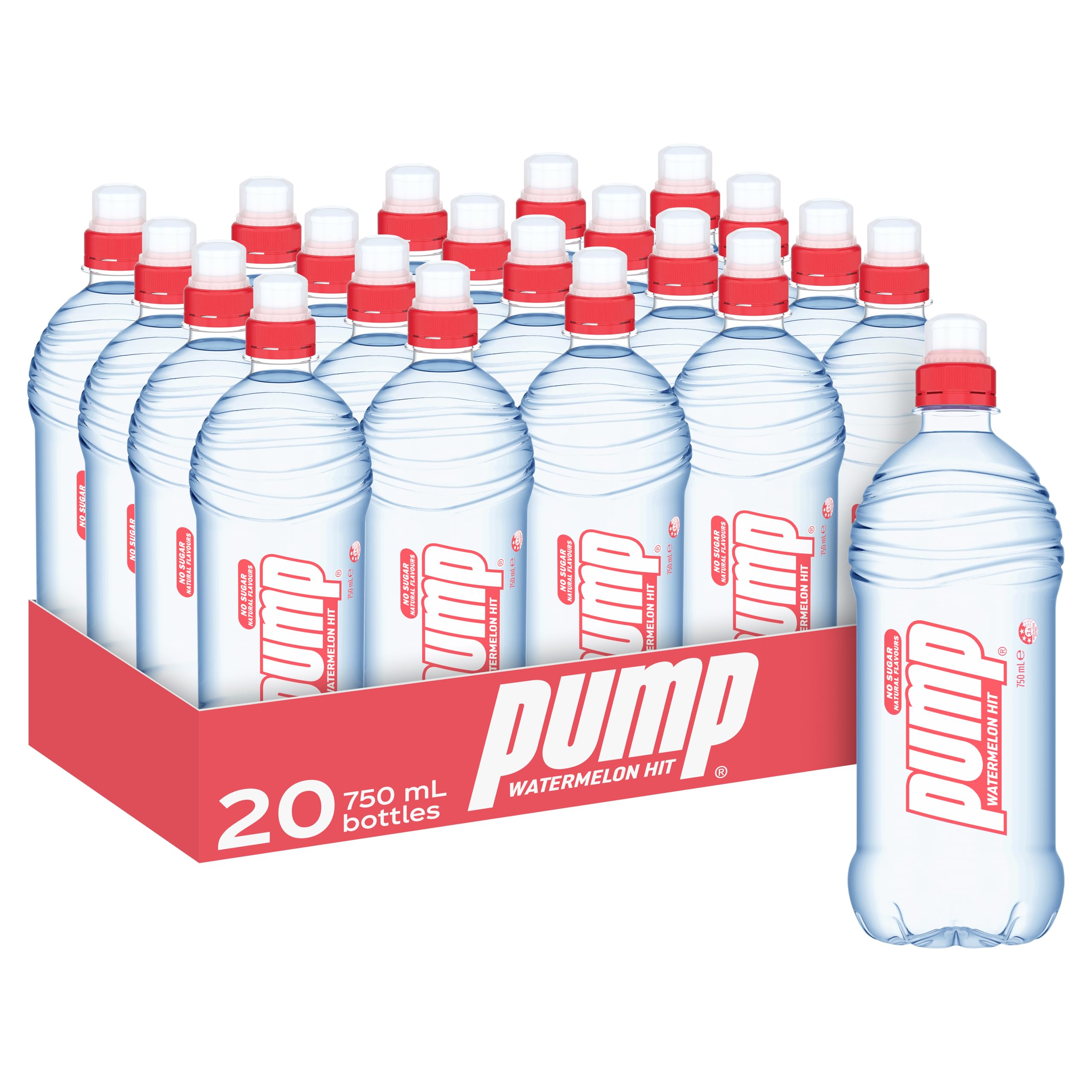 Pump Watermelon Flavoured Water Pet Bottle, 750 ml (Pack of 20)