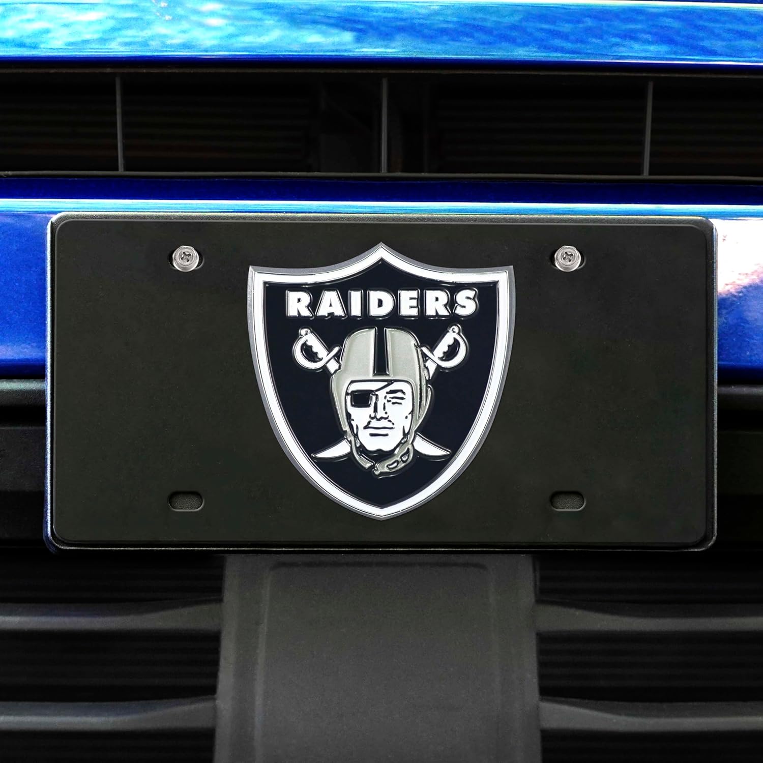 FANMATS 33612 Las Vegas Raiders 3D Black License Plate