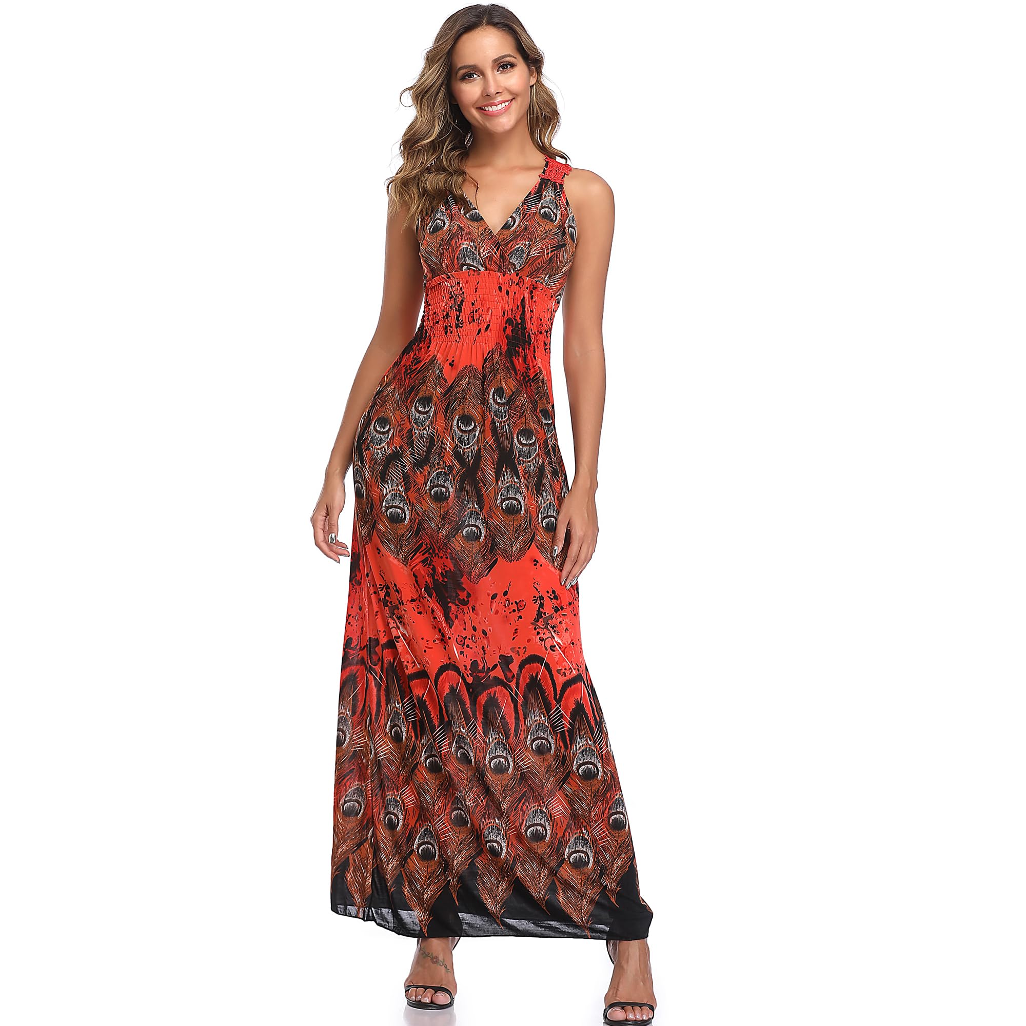 Yummy Bee - Grande Vestito Estivo Lungo per Feste Serali Taglia