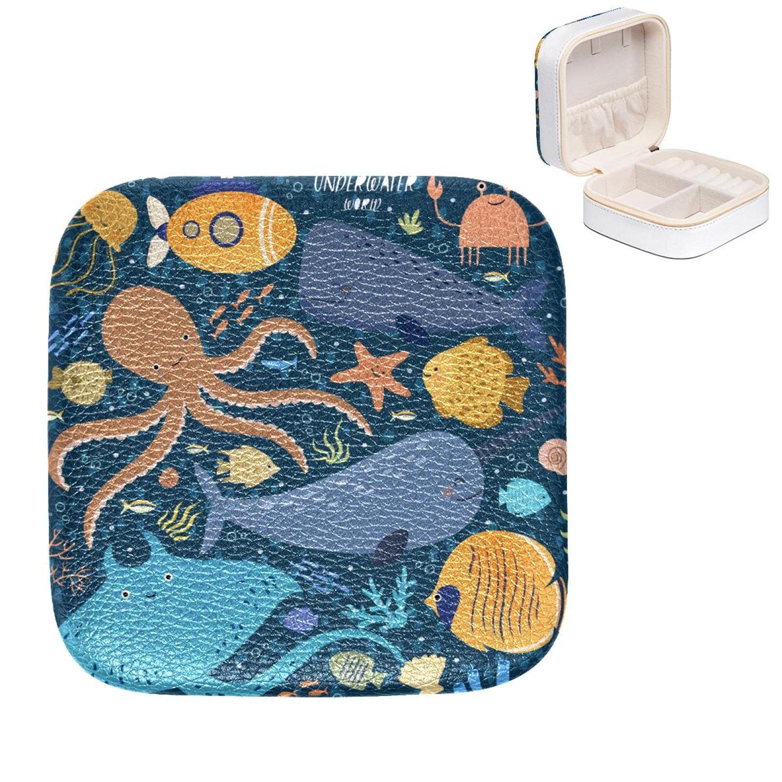Boîte à bijoux pour femme anti-mêlement, mini coffret de rangement colliers et bagues