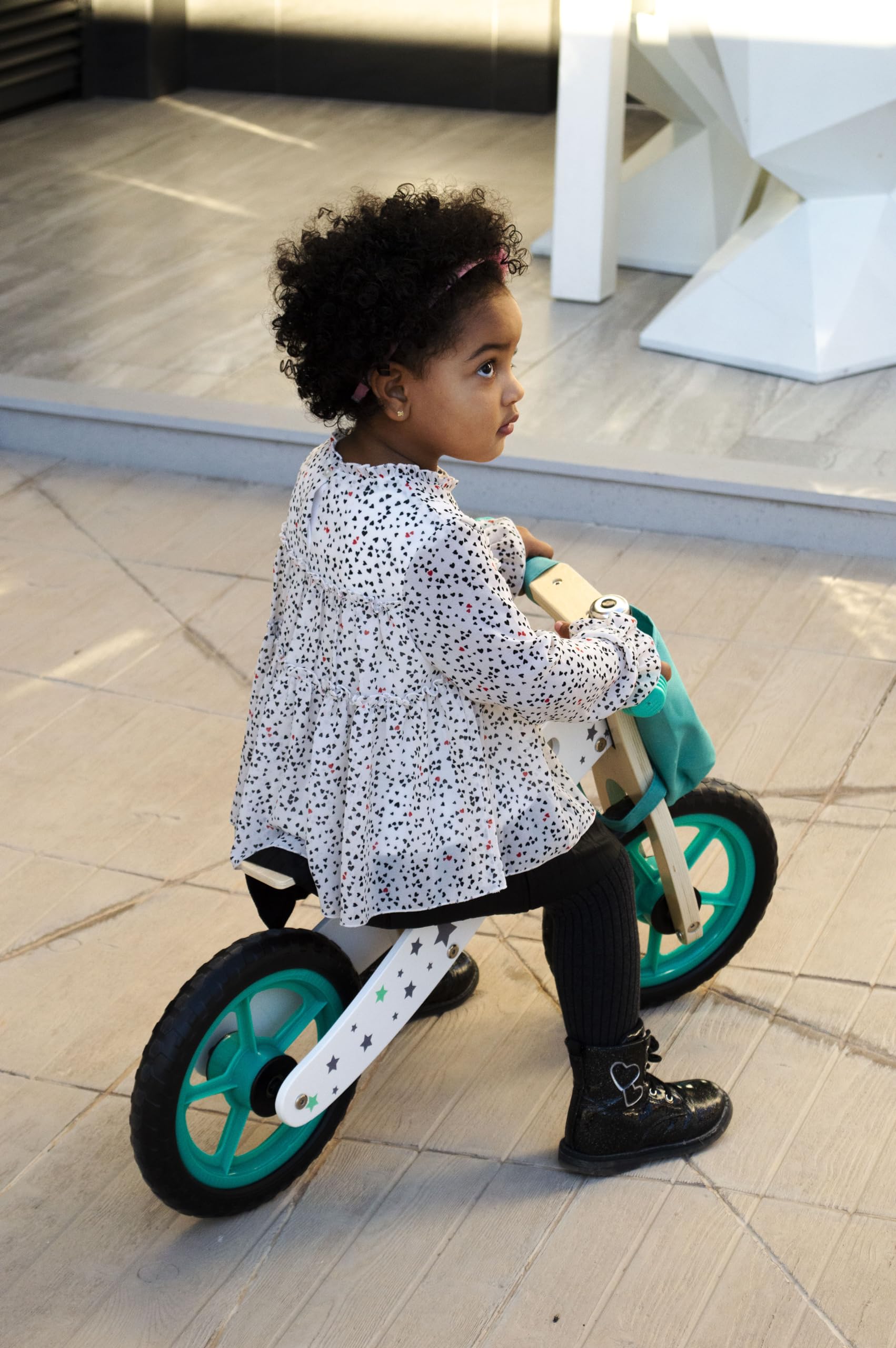 BUDDY BABY Bike - Bicicleta sin Pedales Montessori, Ligera y con Asiento Ajustable y Timbre, Bicicleta 2 Ruedas, Bicicletas niños, Hecha de Madera, Práctica, Moto bebé