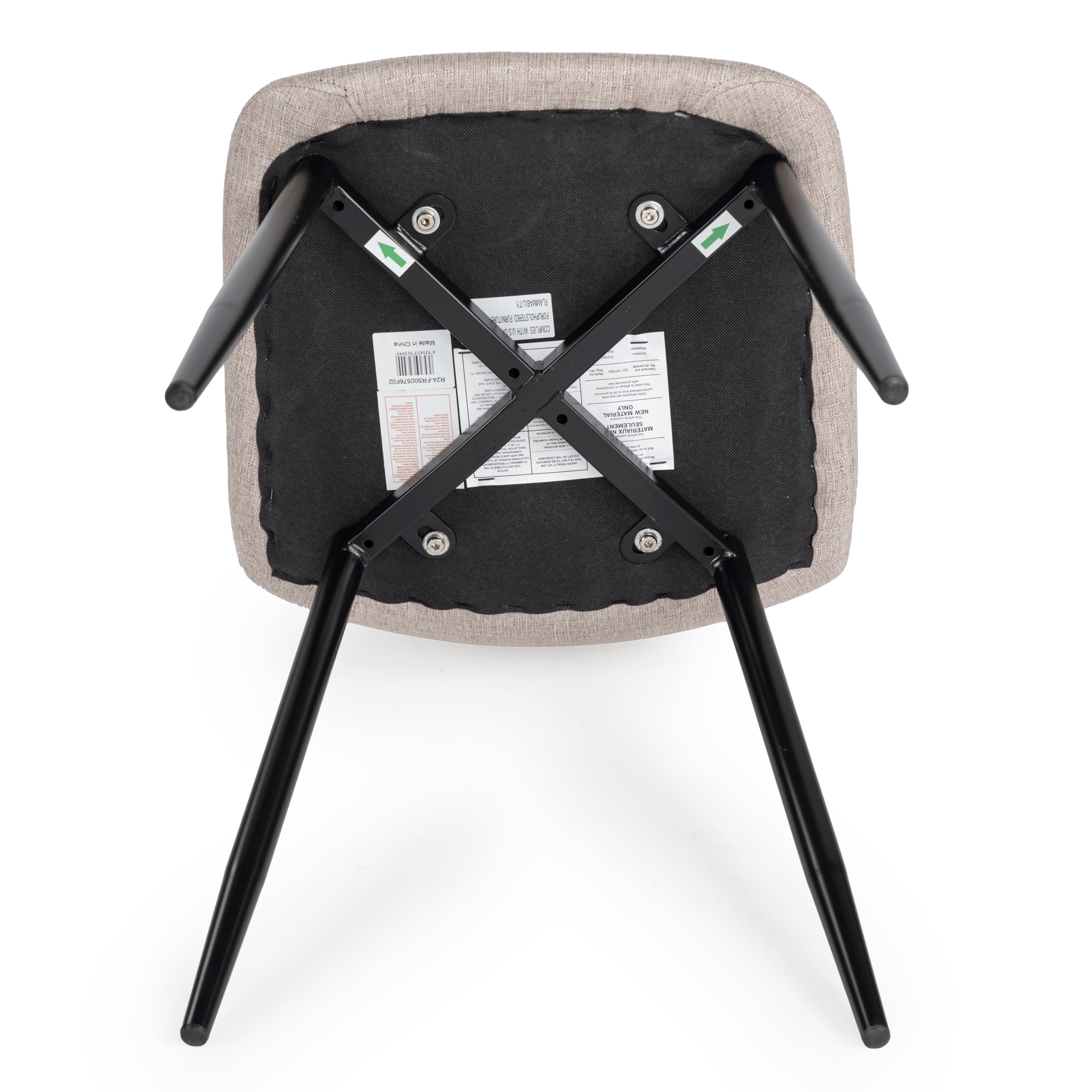 Lot De 4 Chaises NEMI En Velours Beige - Pieds Métal, Charge 110 Kg, Pour Salle à Manger, Cuisine Ou Bureau - 4