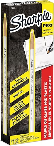 Sharpie Peel Off - Marcador de cera para porcelana (1 unidad), color blanco