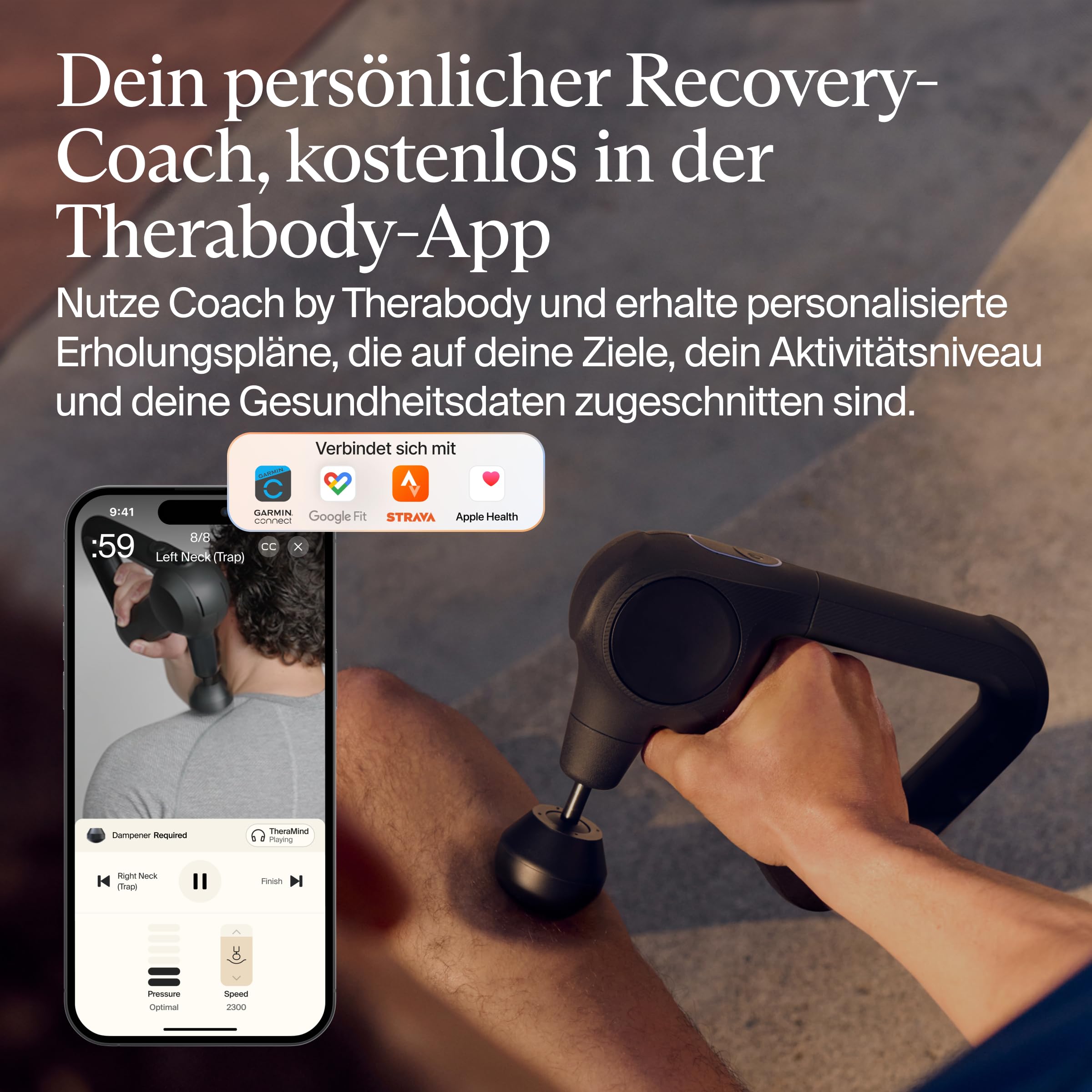 TheraGun Prime (6. Generation) von Therabody – Tiefgehende, kraftvolle Massagepistole in robustem, haltbarem Design für zuverlässige Erholung