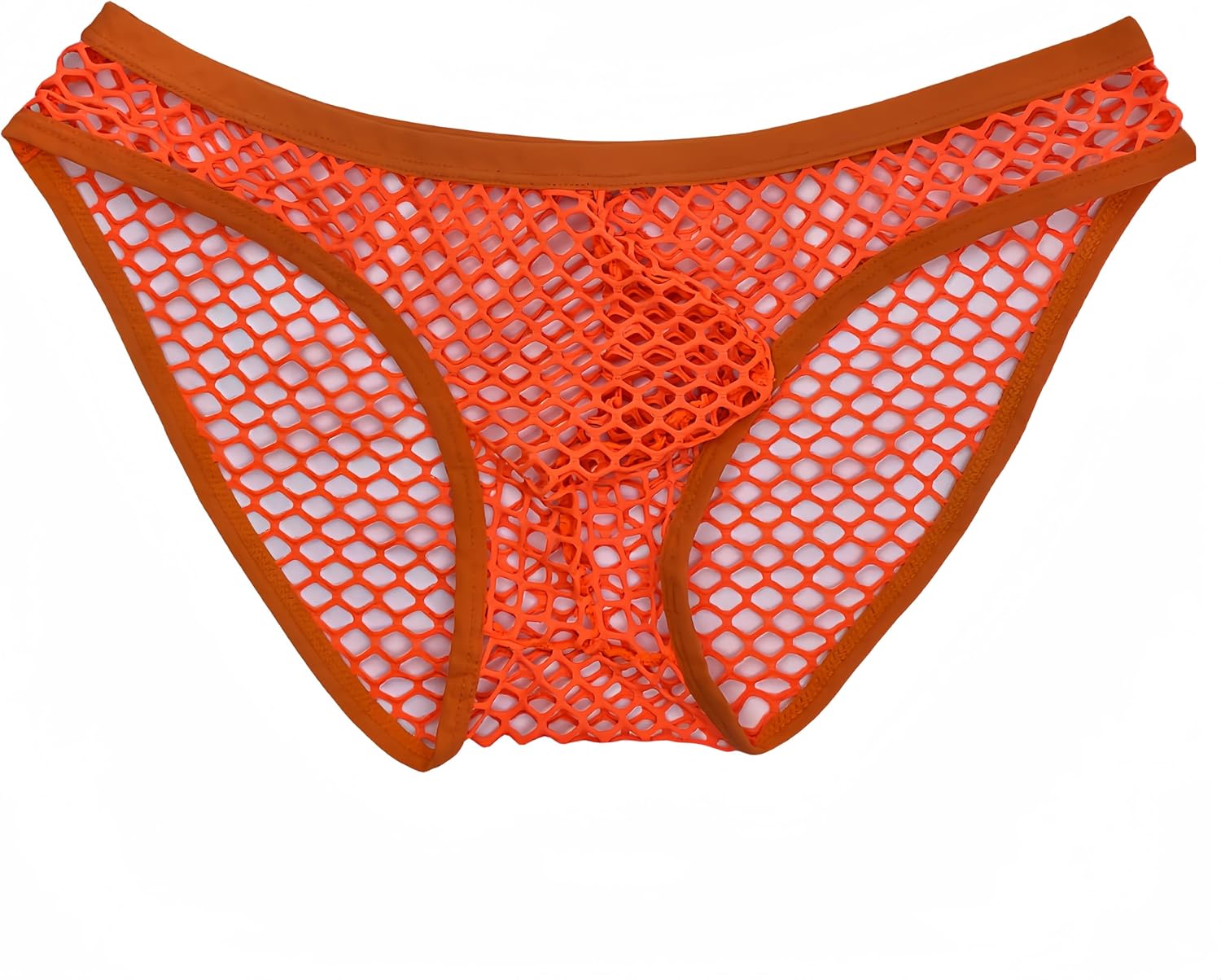 (X-Large) mens thong underwear G-string gay sexy for bottom men Mesh ventilation briefs Large Orange