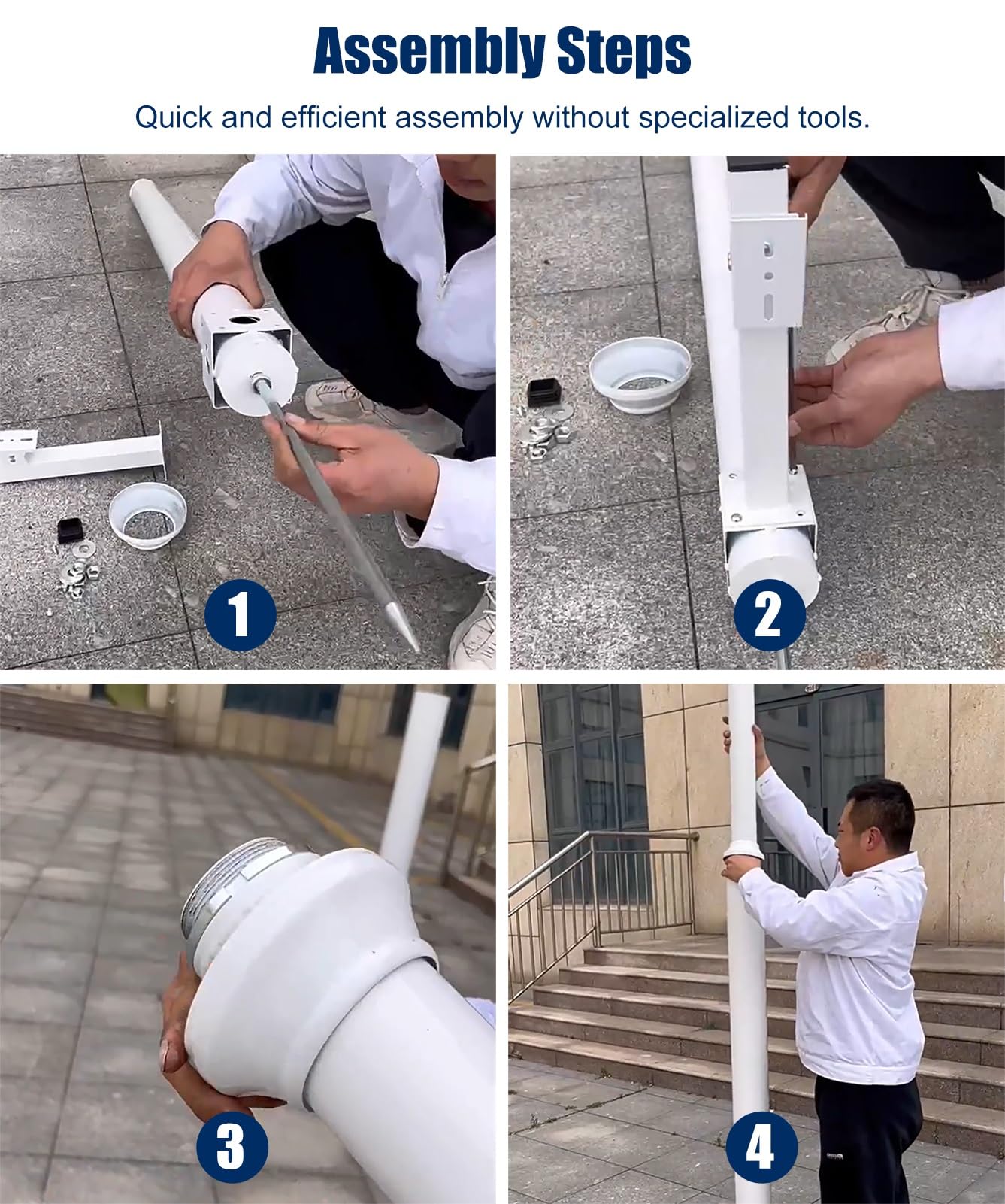 Uchwyt do montażu paneli słonecznych/kamery, stojak na podłogę kamery bezpieczeństwa, łatwy w montażu)(2.5m (8.2ft))