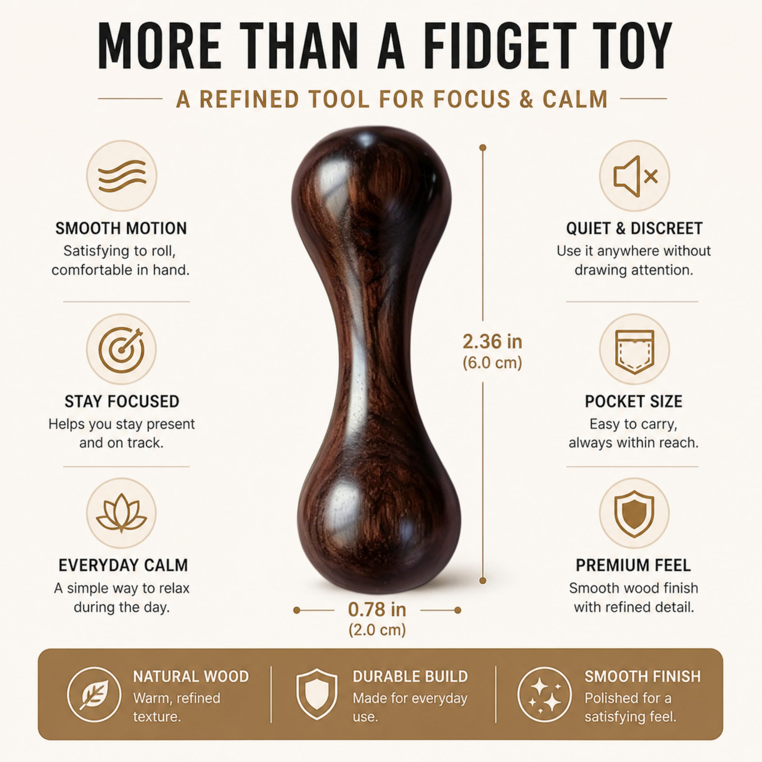 Fidget Toy per adulti - Giocattolo antistress da scrivania in legno, strumento per esercizi per allenare la forza e la destrezza della mano, giocattolo portatile per ufficio e sollievo dallo stress