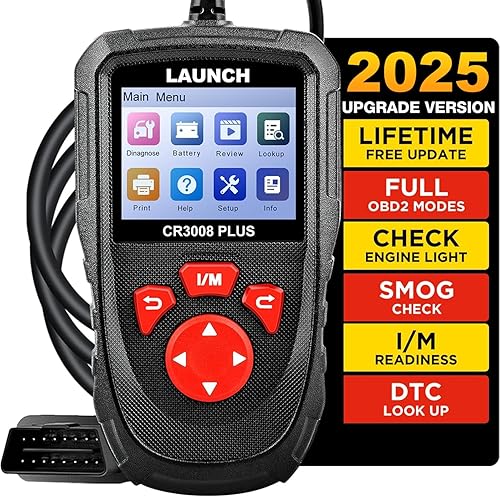 LAUNCH Herramienta de diagnóstico profesional del escáner OBD2 CR3008 Plus, I/M de una tecla, lector de código de actualización de por vida, lector