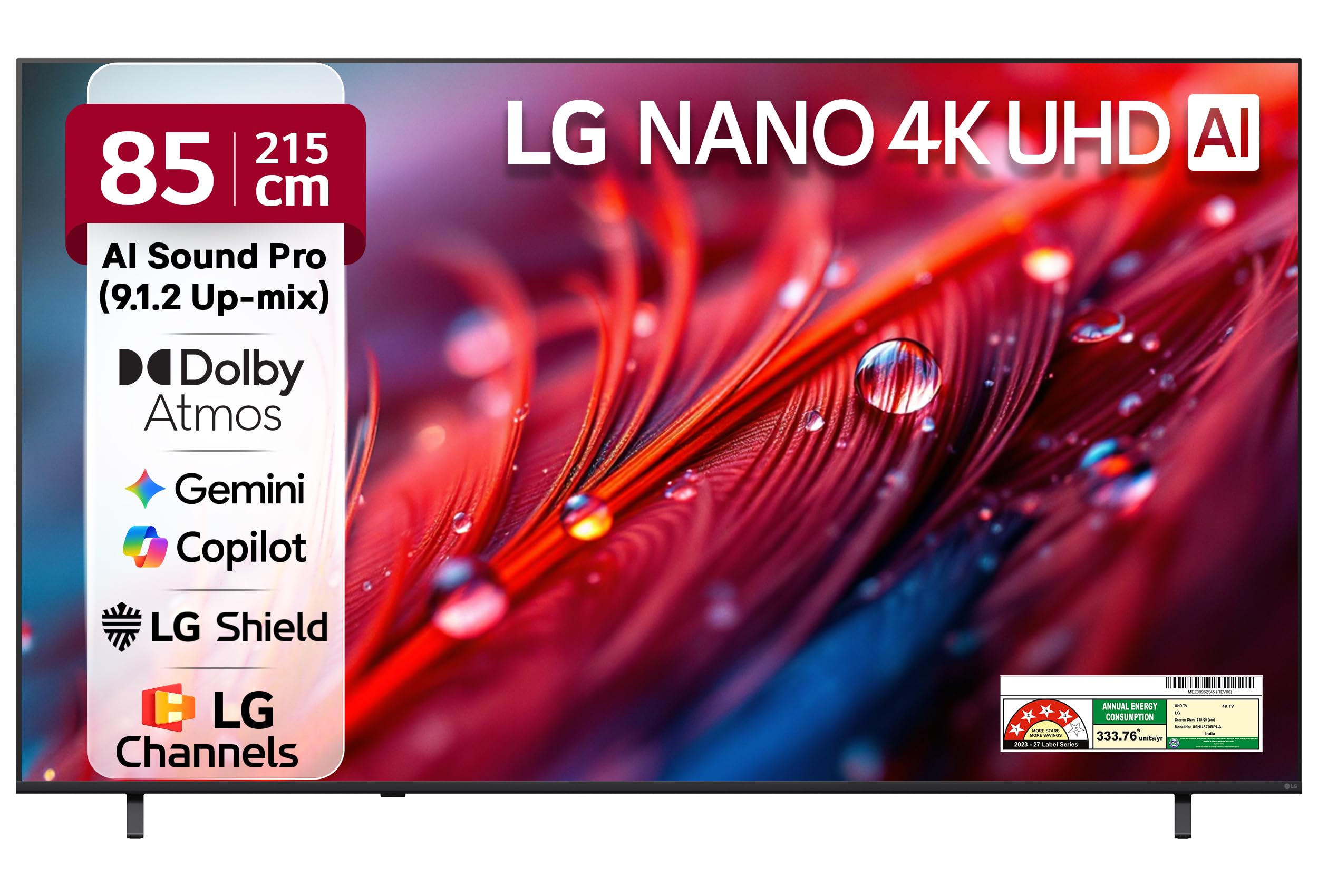 LG 108 cms (43 inches) NU87 AI Series Nano 4K Ultra HD (3840 x 2160) Smart webOS LED TV 43NU870BPLA 2026 — Amazon image 27