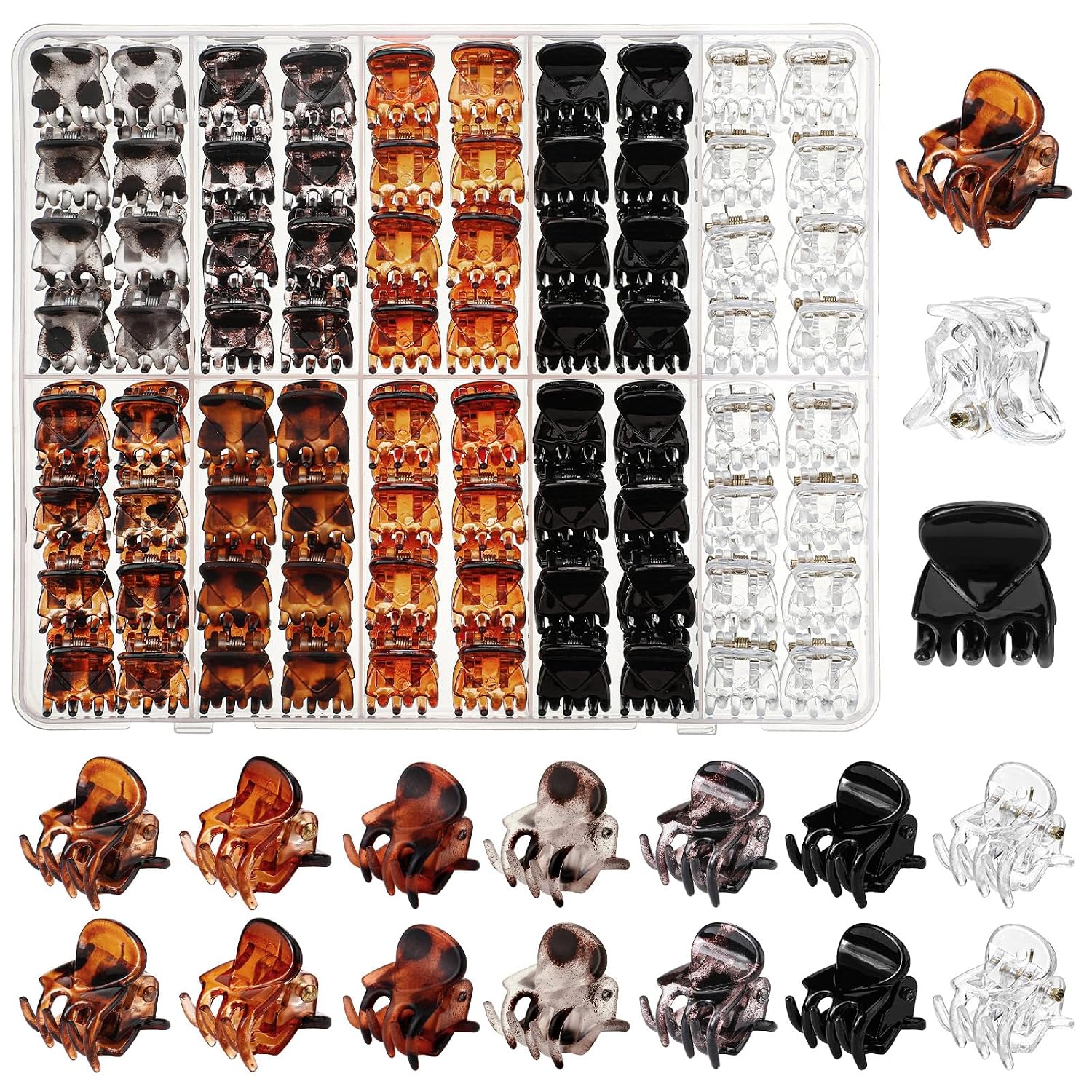 Mini Hair Claw Clips Set - Non-Slip Tiny Jaw Clips