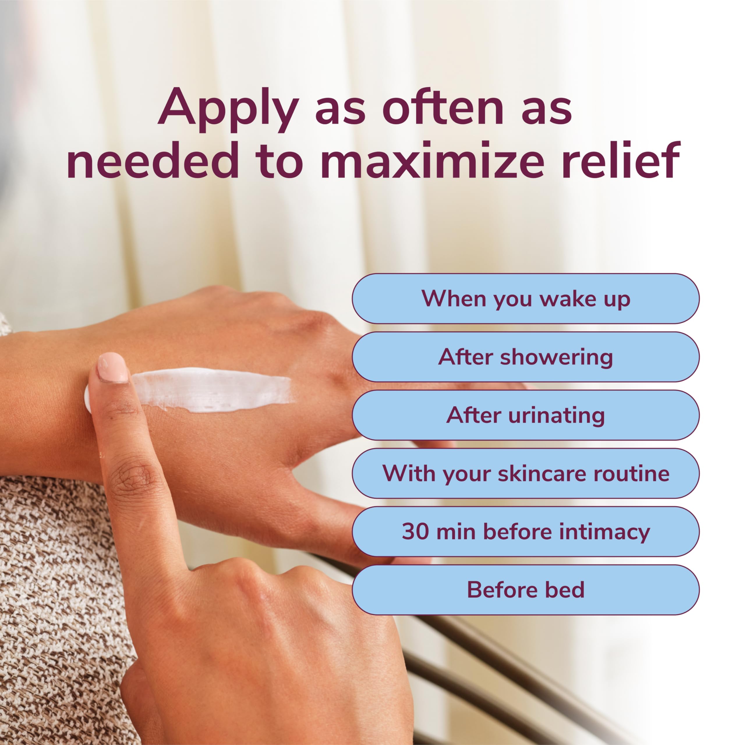 Kindra Daily V Moisturizer Lotion - FSA HSA Eligible Vaginal Cream For Vaginal Dryness And Discomfort - Hormone Free, Gyn Tested, pH-balanced, Doctor Recommended - 60 Applications