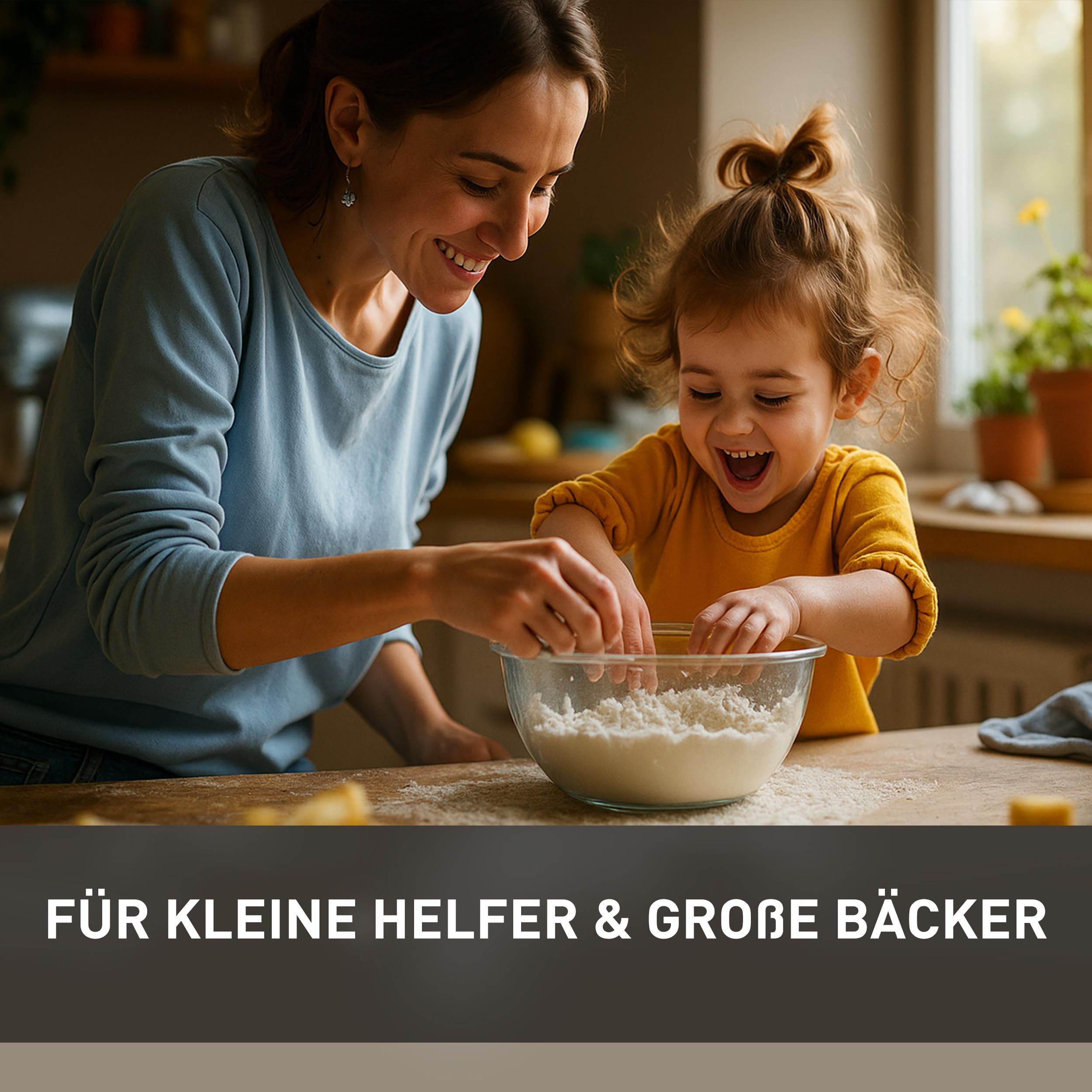 Heinrichs´s Küchenmaschine, Knetmaschine, Teigmaschine, 2500W Küchengerät, Doppel-Knethaken, Rührhaken, Schneebesen, 8 einstellbare Geschwindigkeiten, XXL 8L Edelstahlschüssel,geräuscharm, Titan